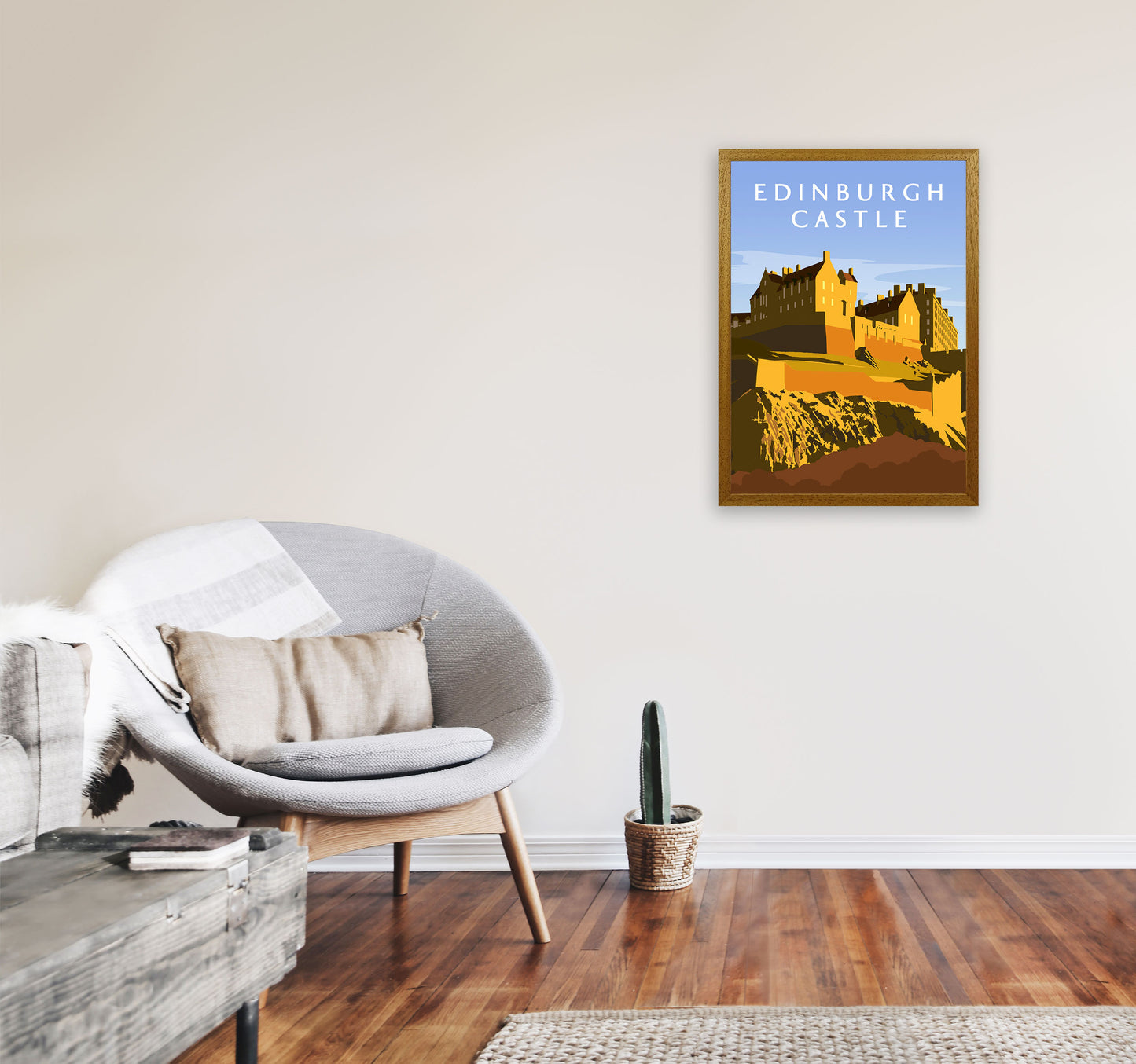 Edinburgh Castle Portrait by Richard O'Neill A2 Print Only