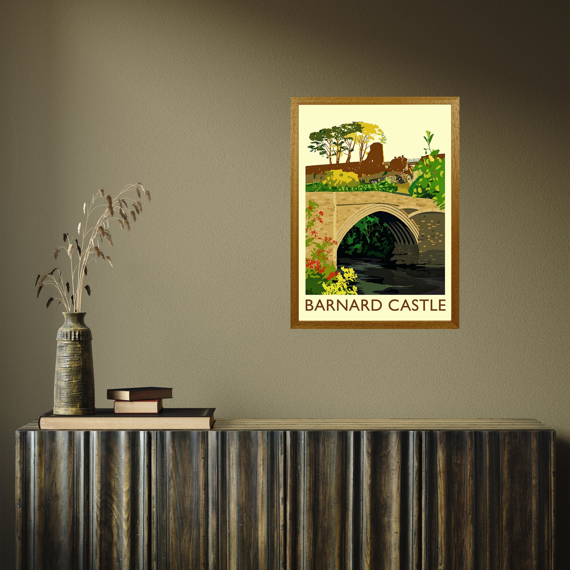 Barnard Castle 4 by Richard O'Neill A2 Oak Frame