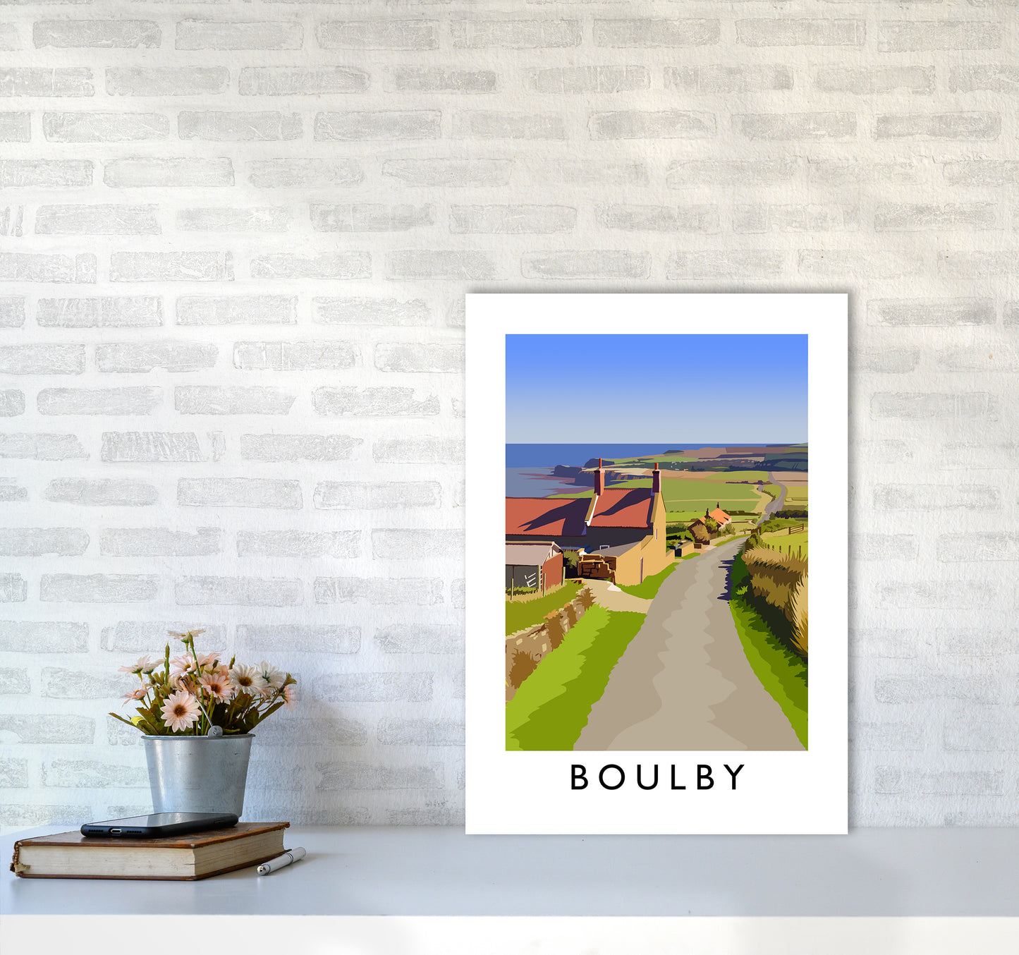 Boulby 2 Portrait Art Print by Richard O'Neill A2 Black Frame