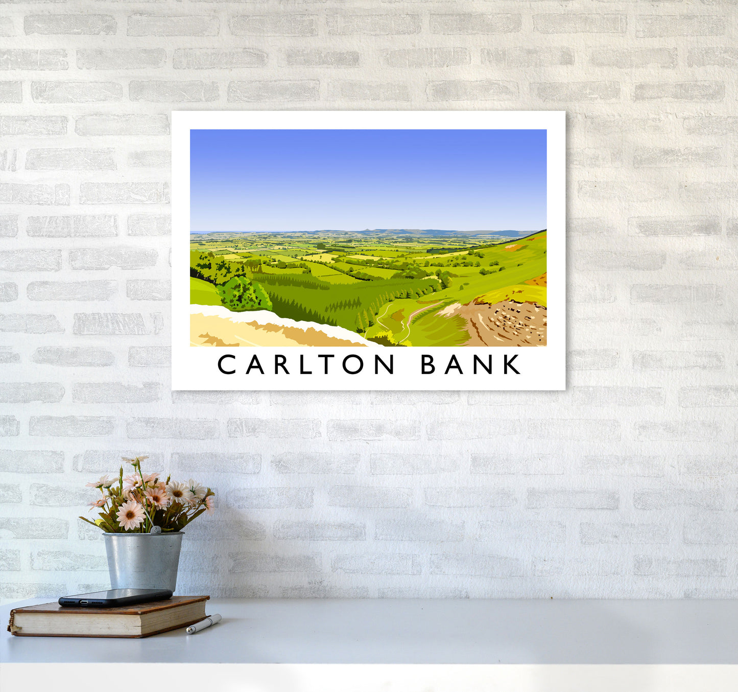 Carlton Bank Travel Art Print by Richard O'Neill A2 Black Frame