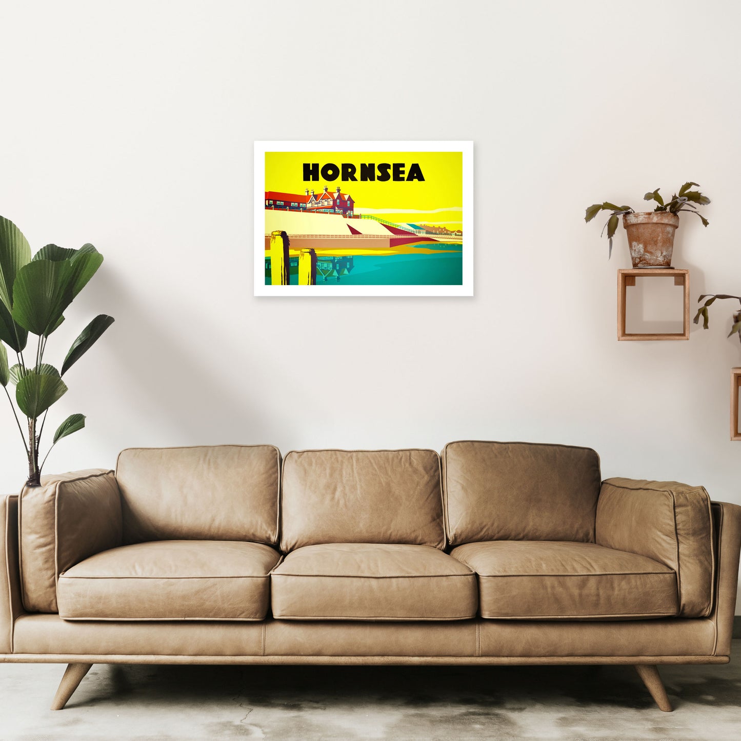 Hornsea 2 Travel Art Print by Richard O'Neill A2 Black Frame