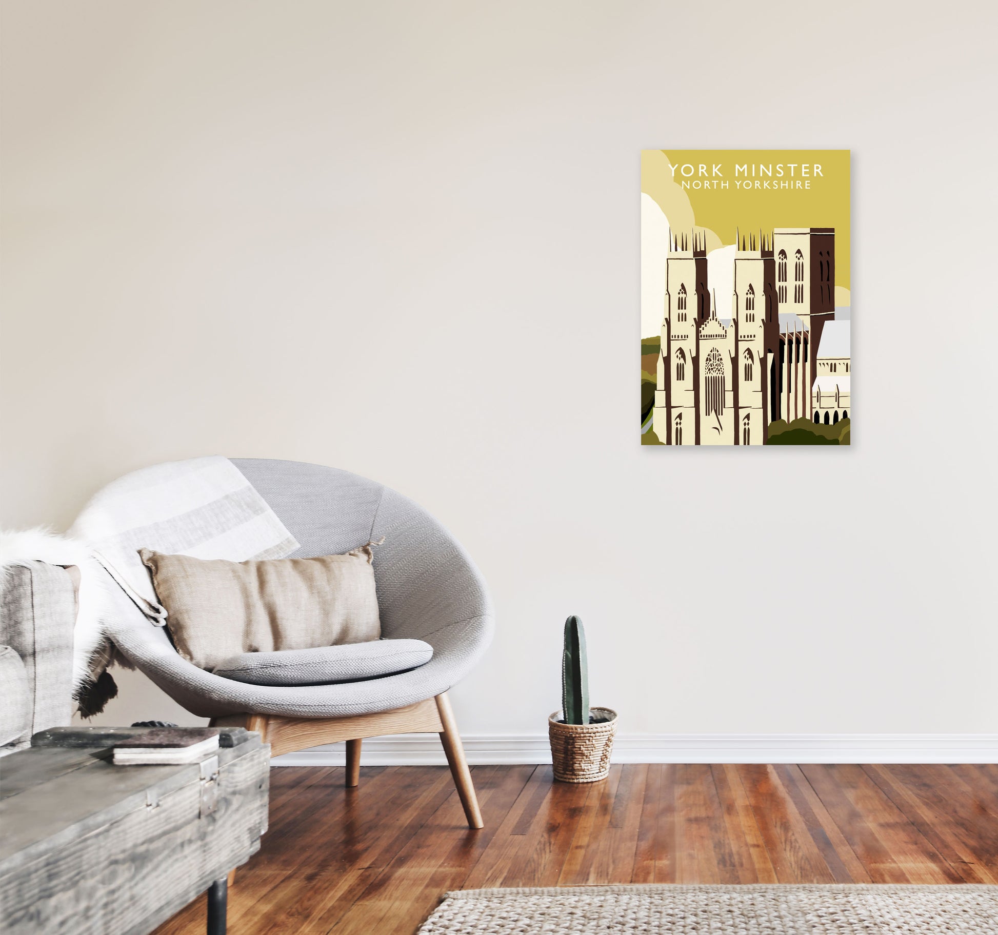 York Minster Art Print by Richard O'Neill A2 Black Frame