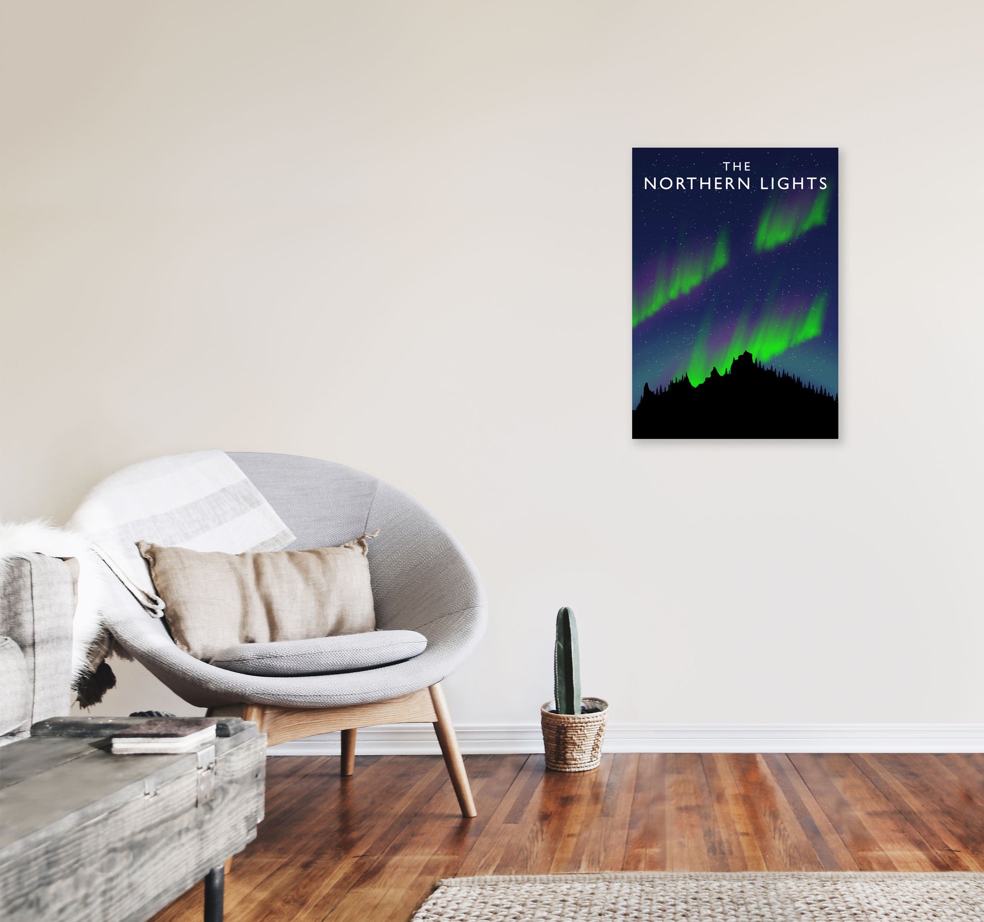 The Northen Lights by Richard O'Neill A2 Black Frame