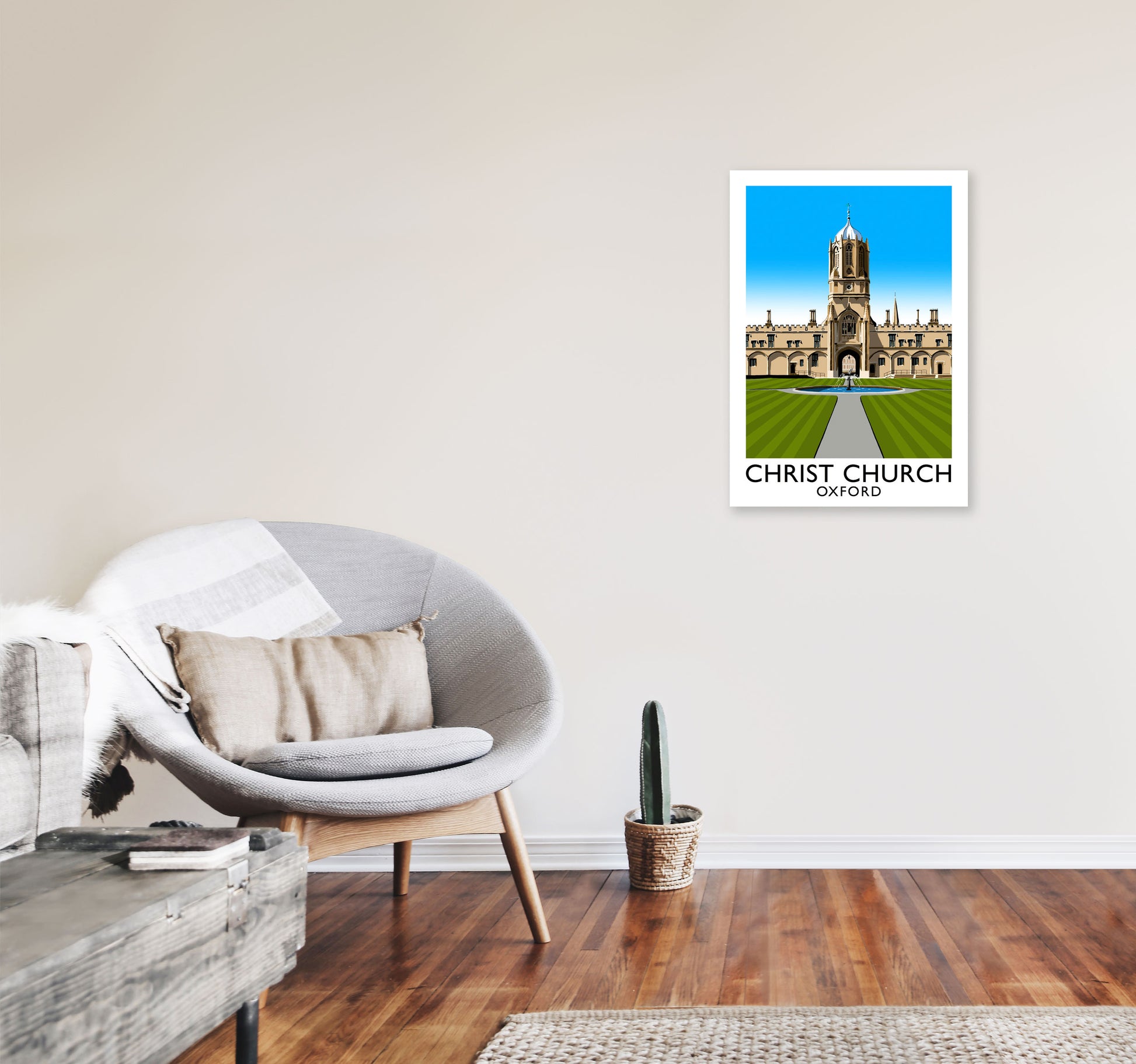 Christ Church Oxford by Richard O'Neill A2 Black Frame