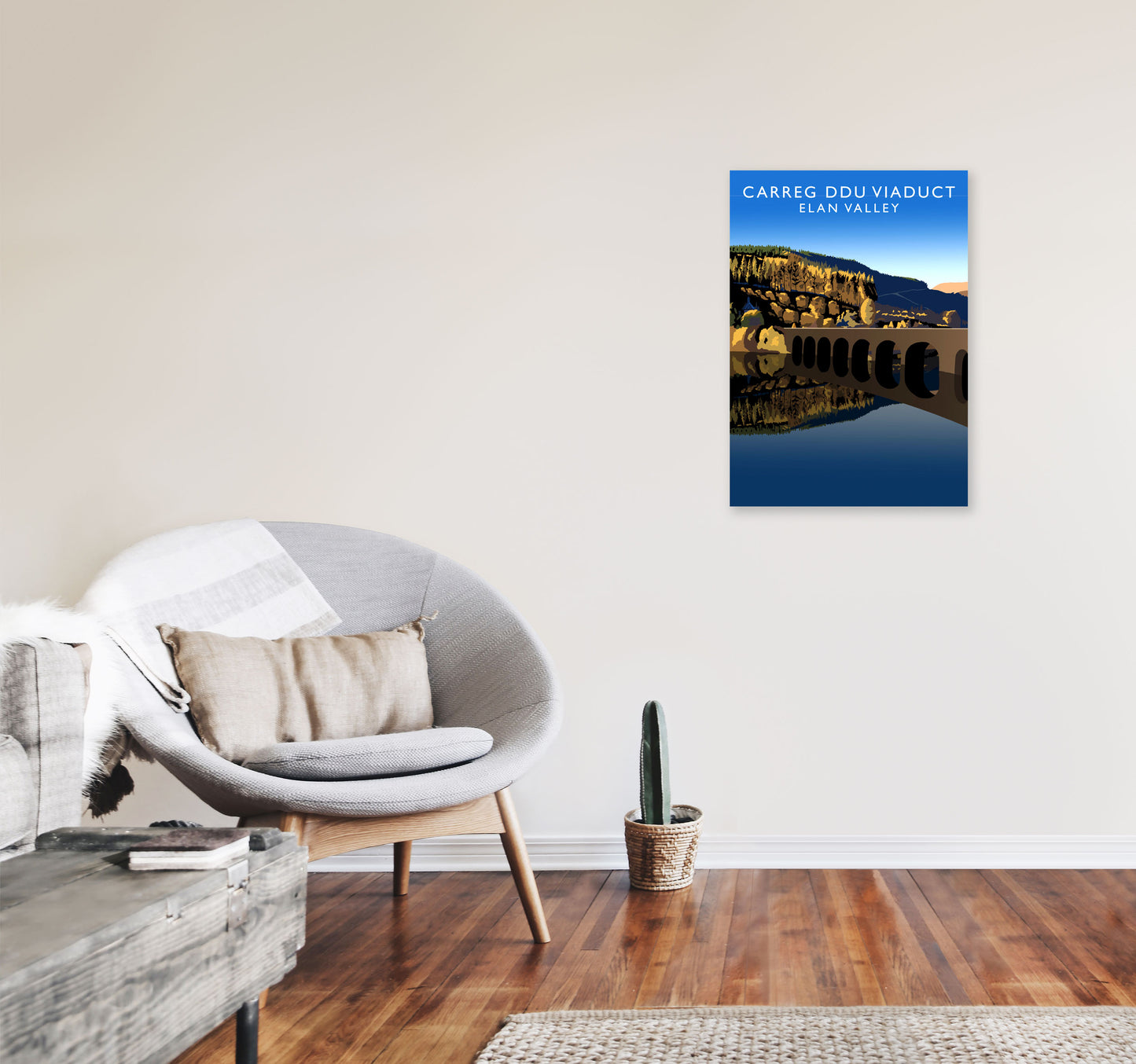 Carreg Ddu Viaduct by Richard O'Neill A2 Black Frame