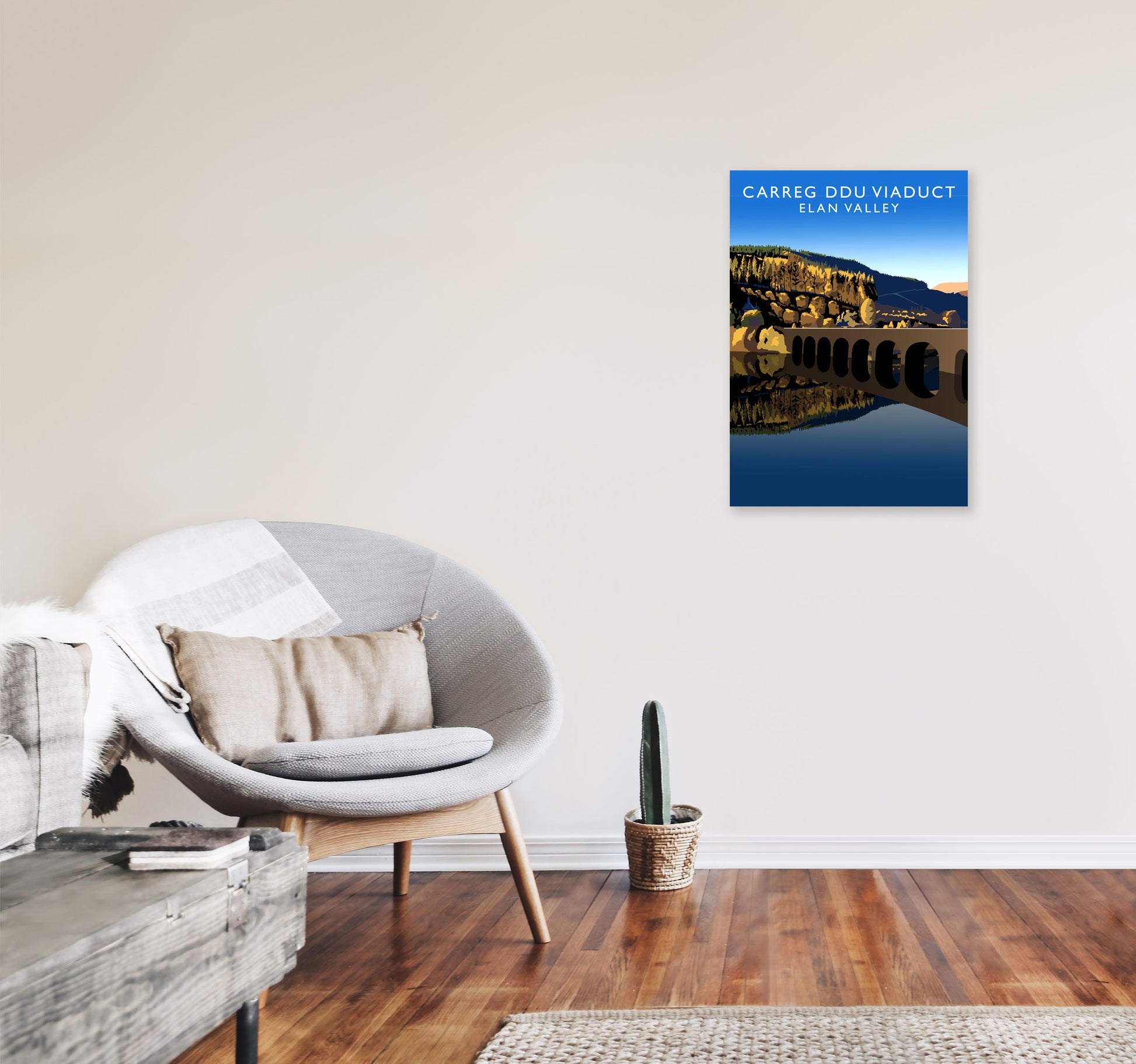 Carreg Ddu Viaduct by Richard O'Neill A2 Black Frame