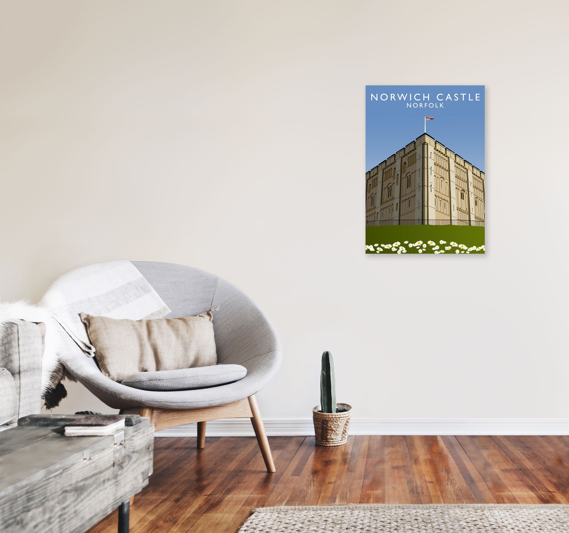 Norwich Castle by Richard O'Neill A2 Black Frame