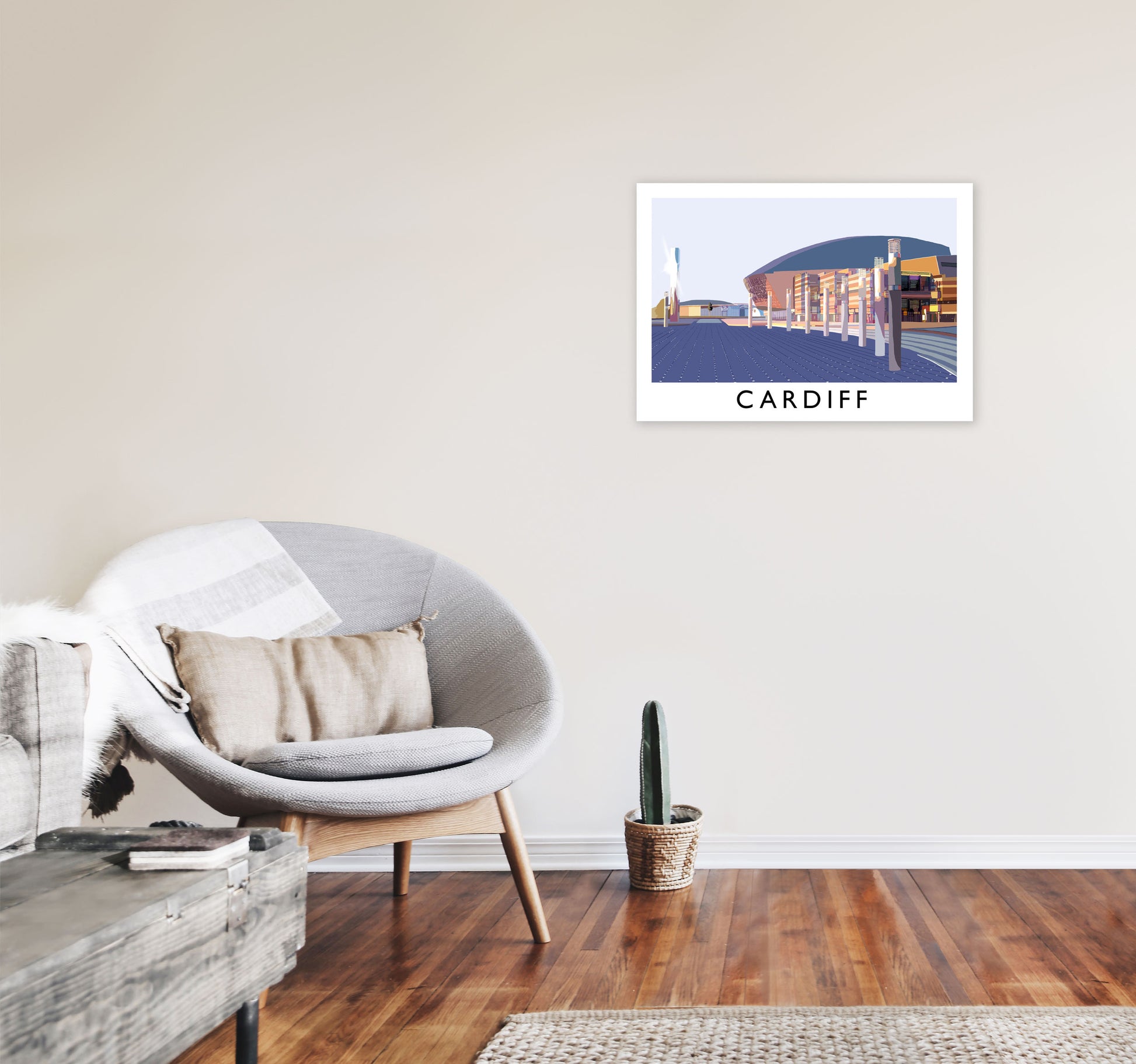 Cardiff by Richard O'Neill A2 Black Frame