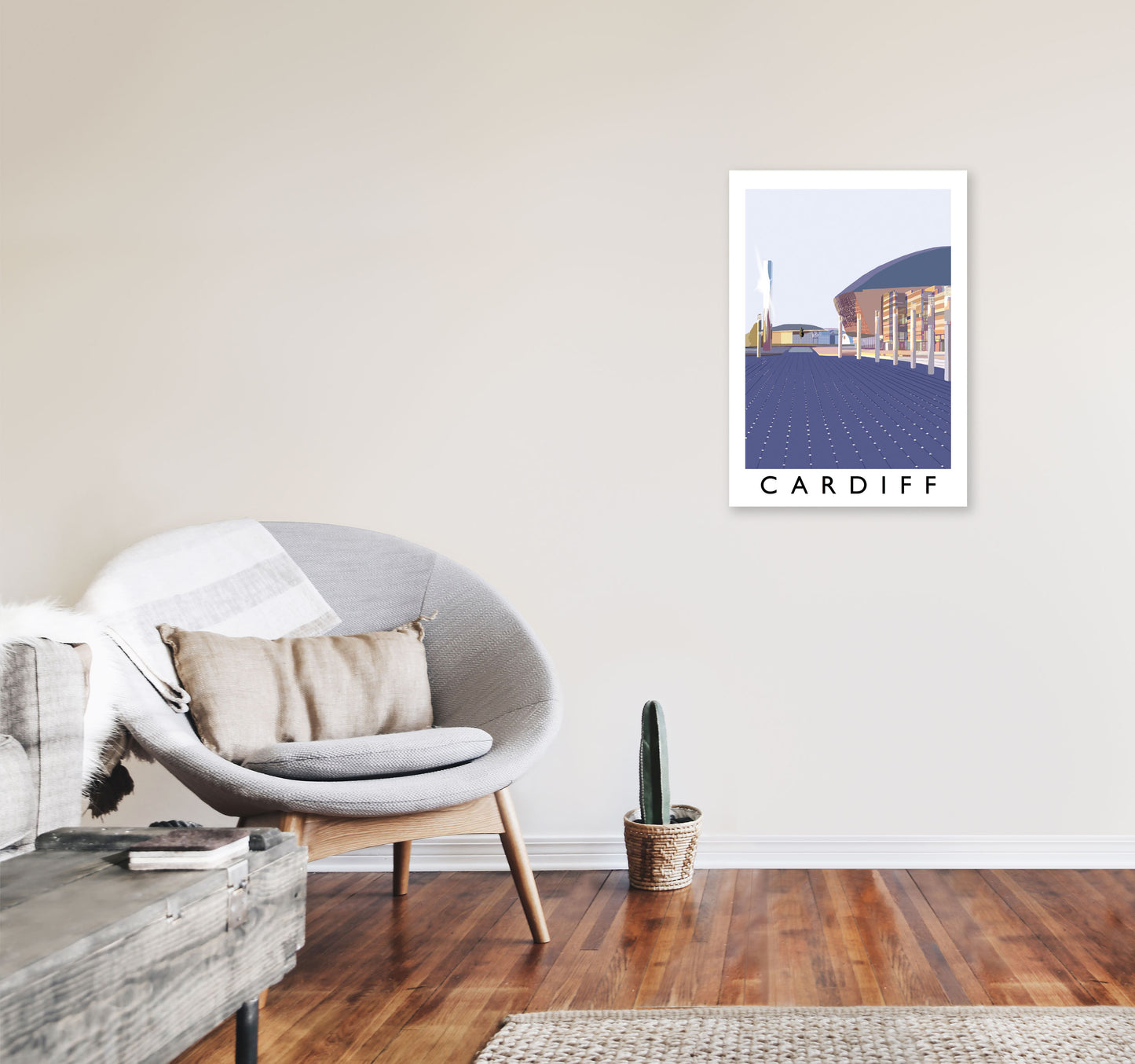 Cardiff by Richard O'Neill A2 Black Frame