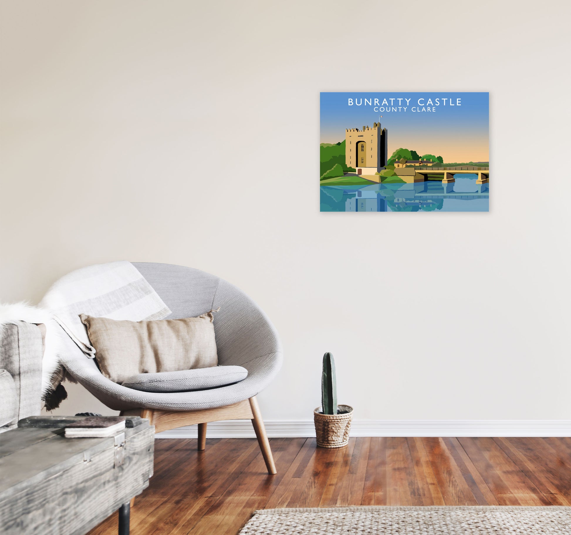 Bunrutty Castle by Richard O'Neill A2 Black Frame