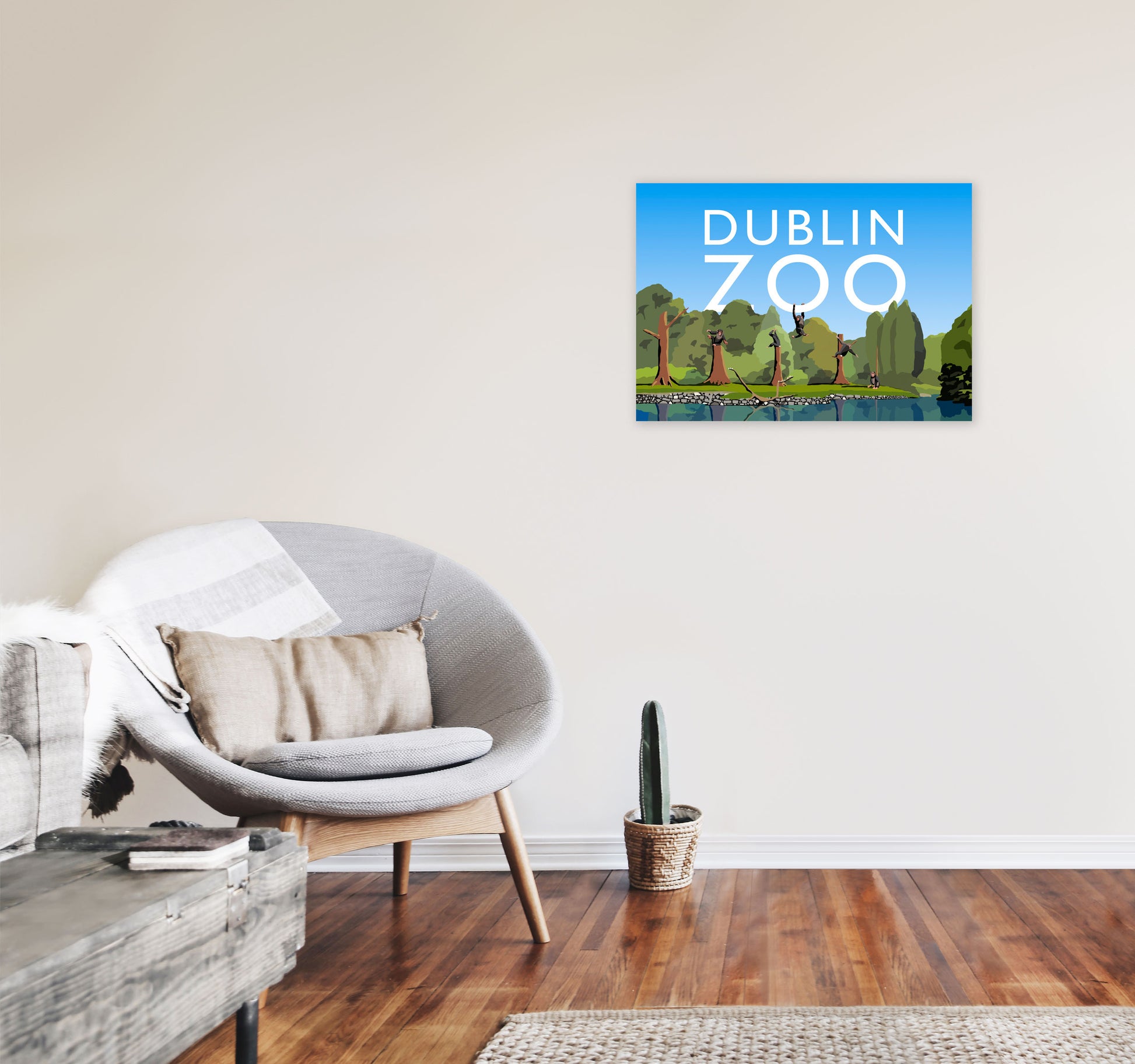 Dublin Zoo by Richard O'Neill A2 Black Frame