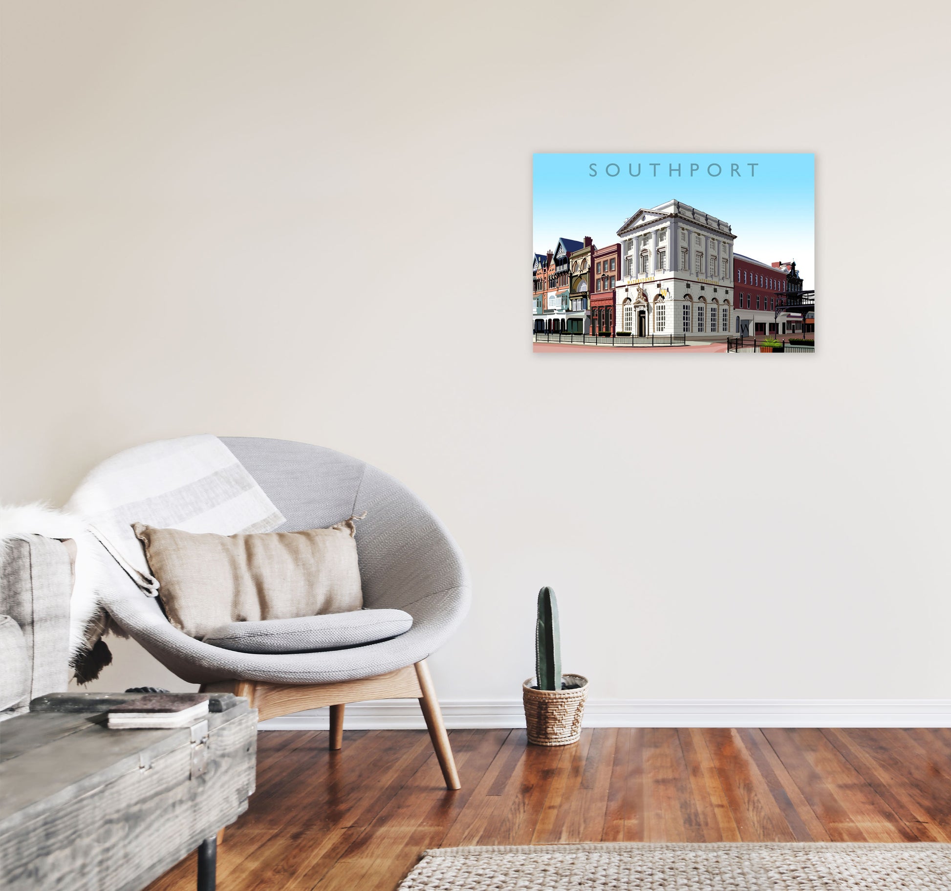 Southport by Richard O'Neill A2 Black Frame