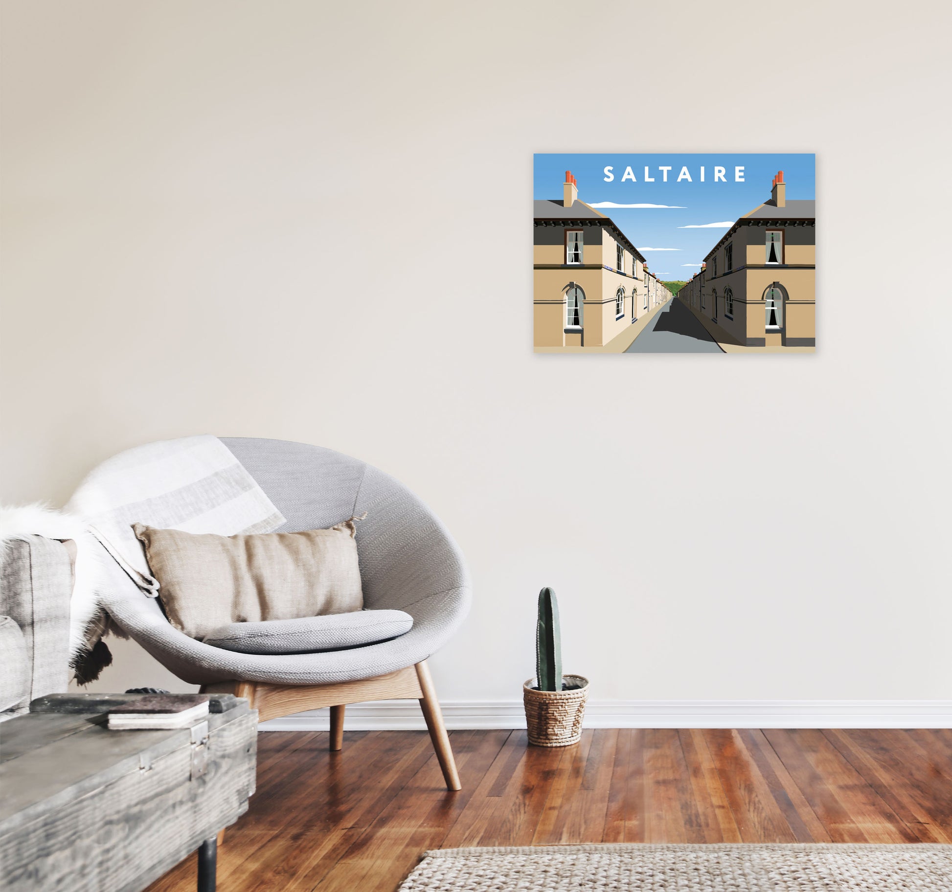 Saltaire by Richard O'Neill A2 Black Frame