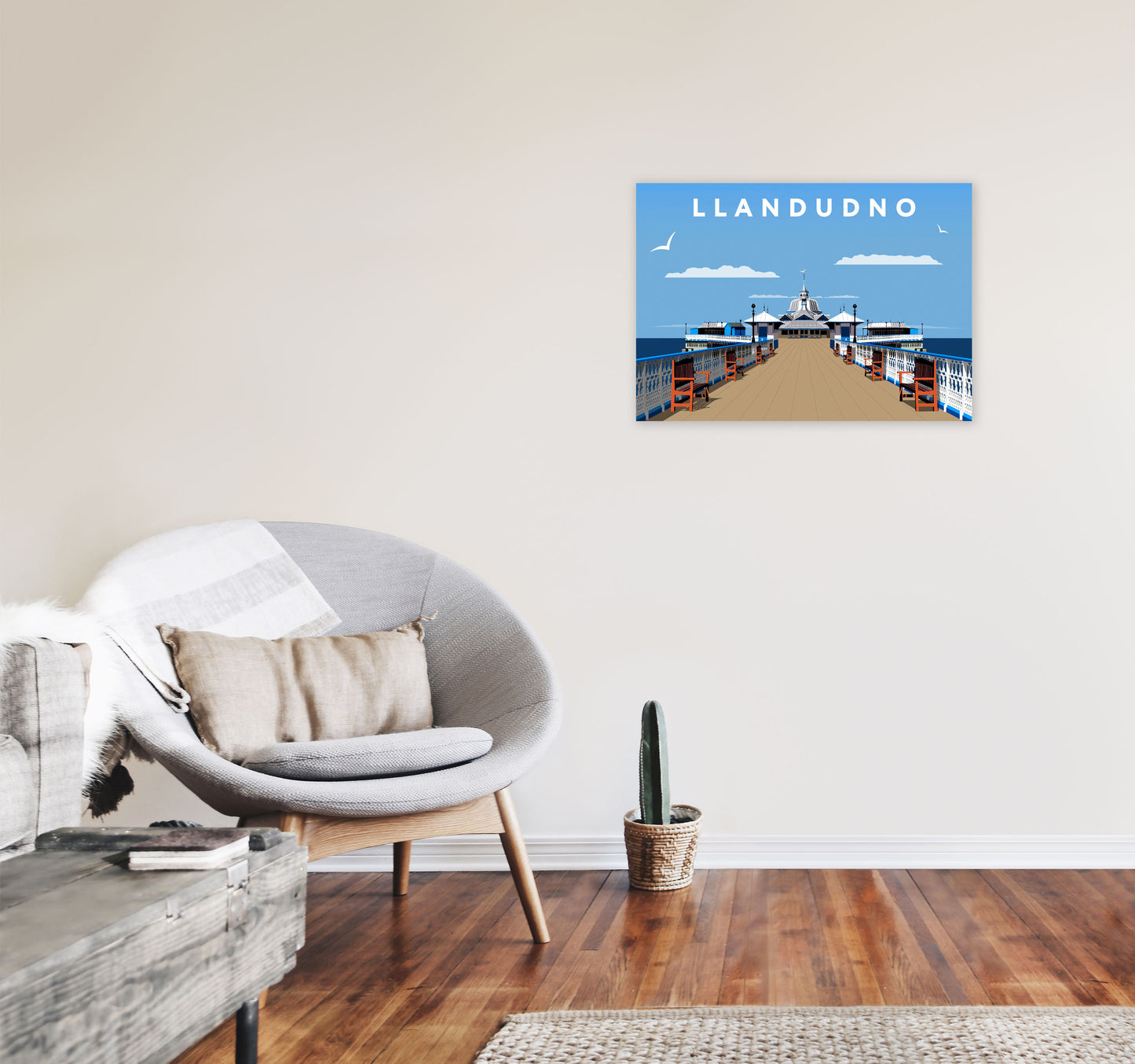 Llandudno by Richard O'Neill A2 Black Frame