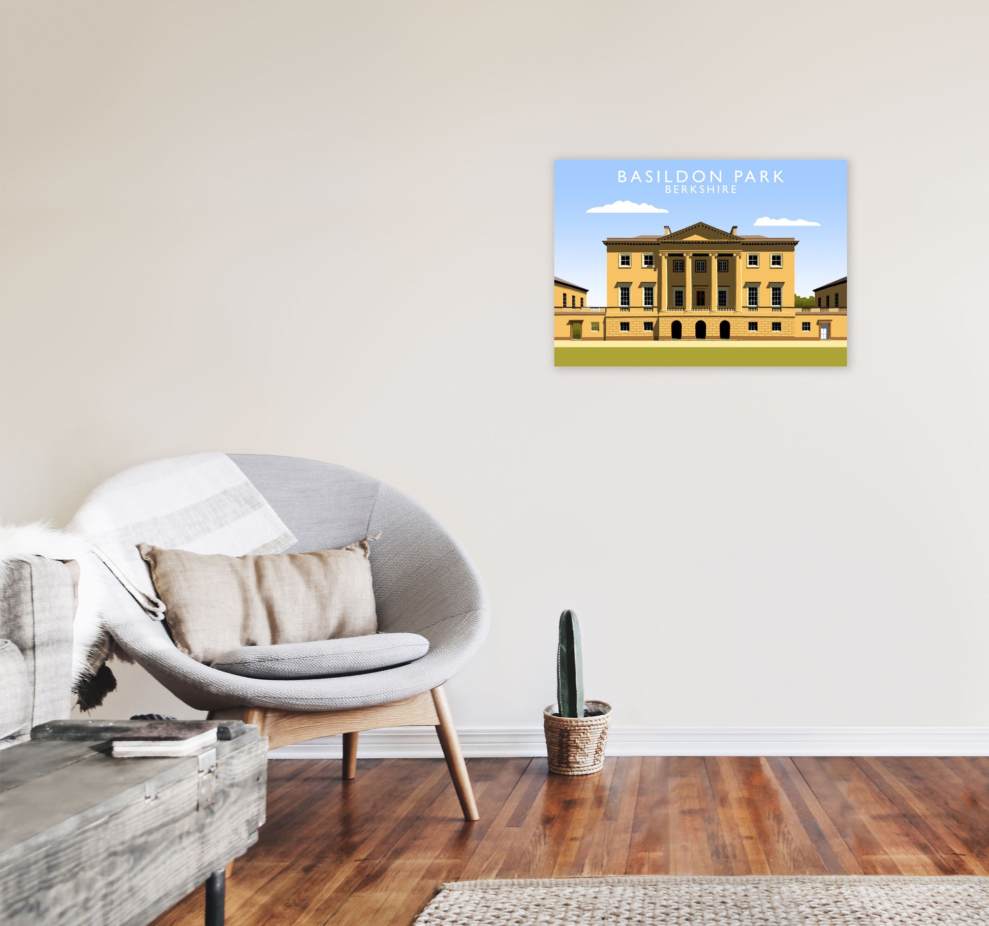 Basildon Park by Richard O'Neill A2 Black Frame