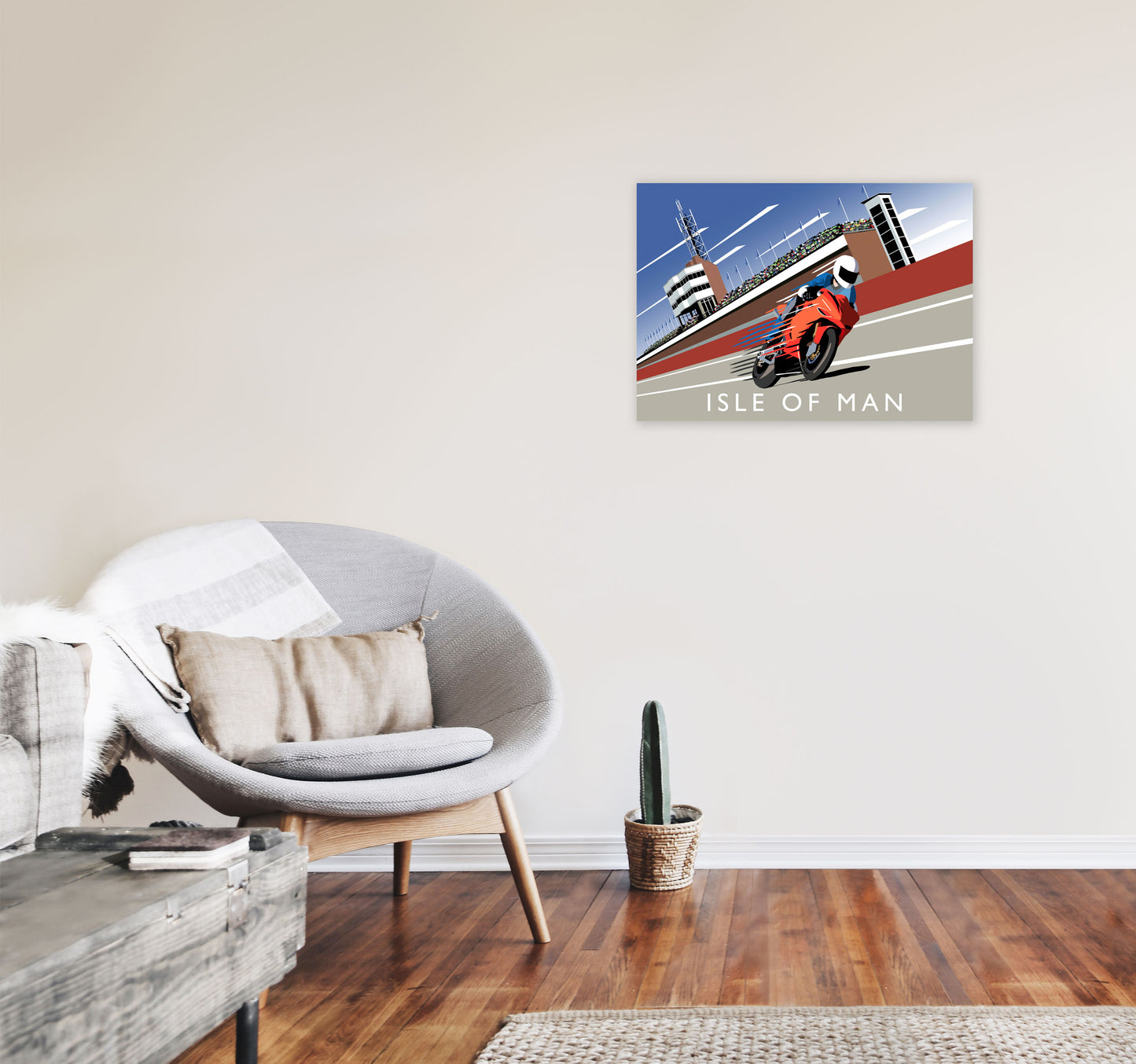 Isle of Man Art Print by Richard O'Neill A2 Black Frame