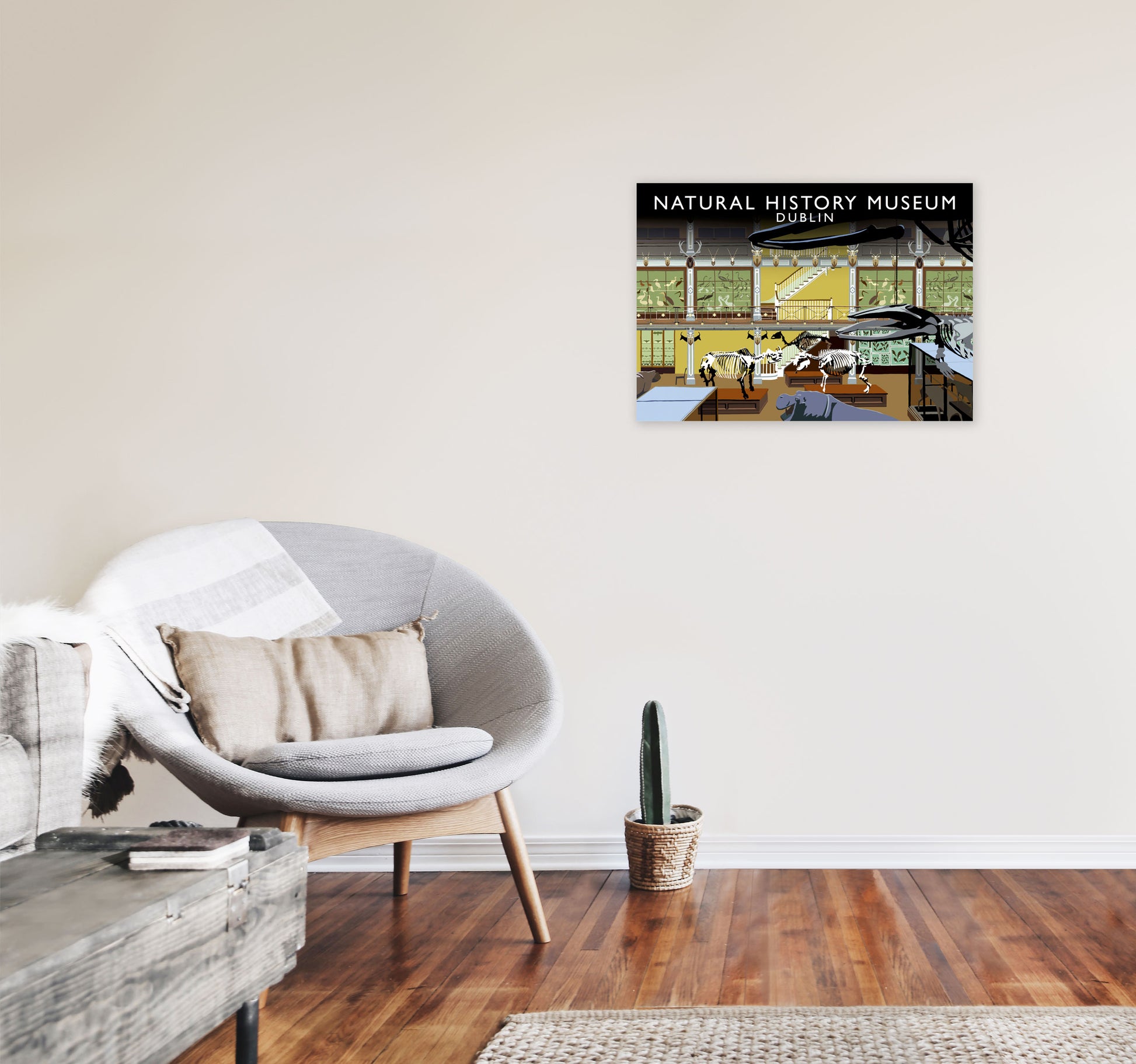 Natural History Museum Dublin Art Print by Richard O'Neill, Framed Wall Art A2 Black Frame