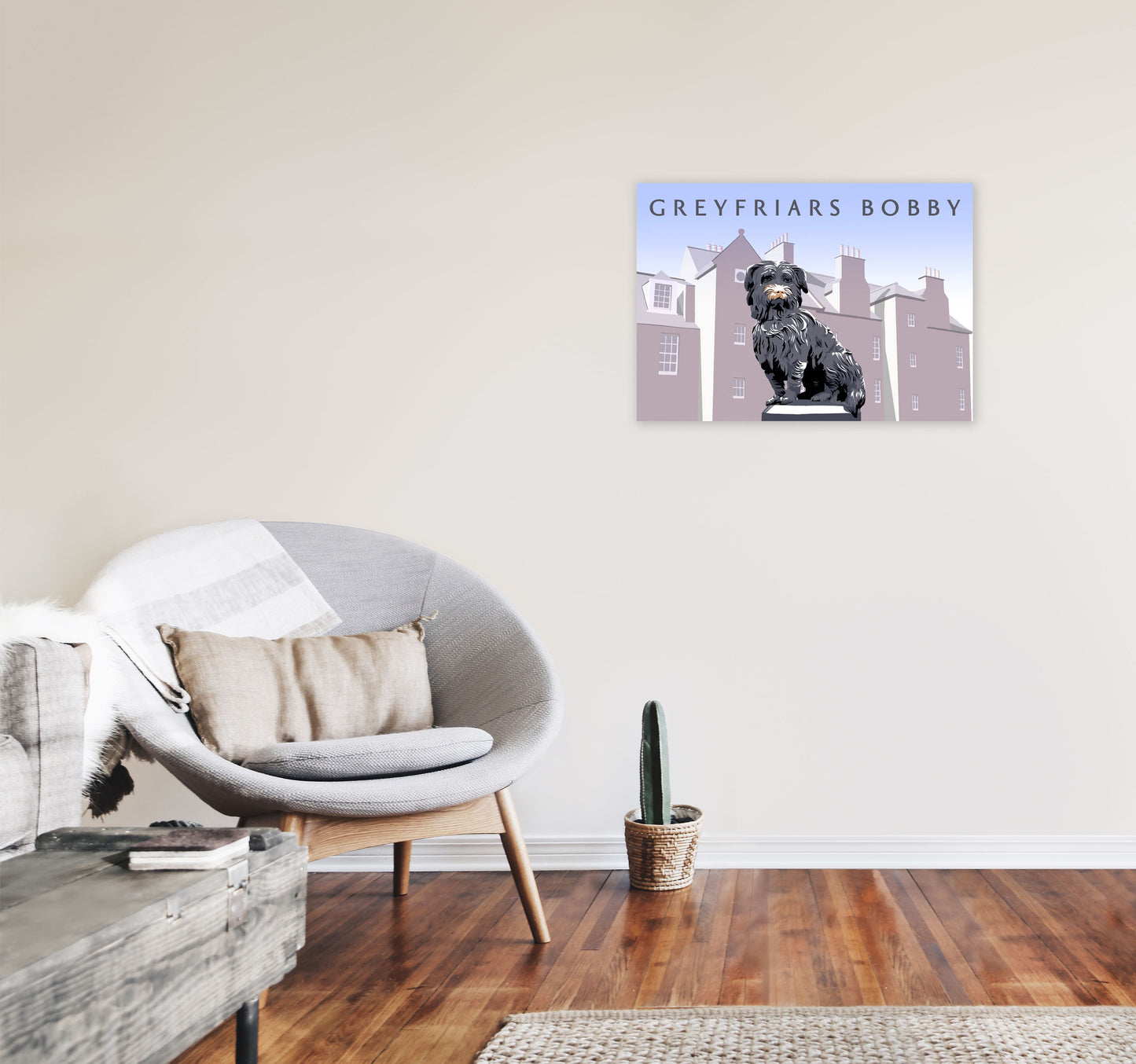 Greyfriars Bobby by Richard O'Neill A2 Black Frame