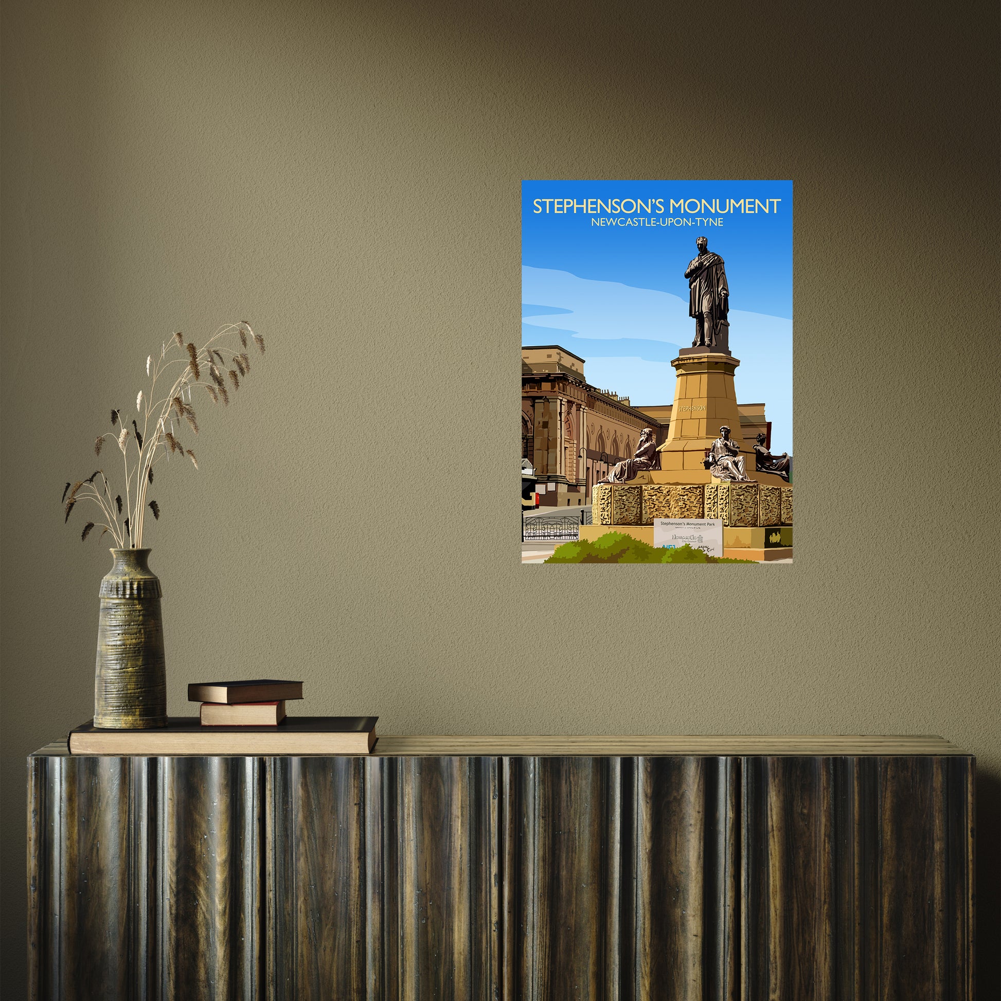 Stephenson's Monument by Richard O'Neill A2 Print Only