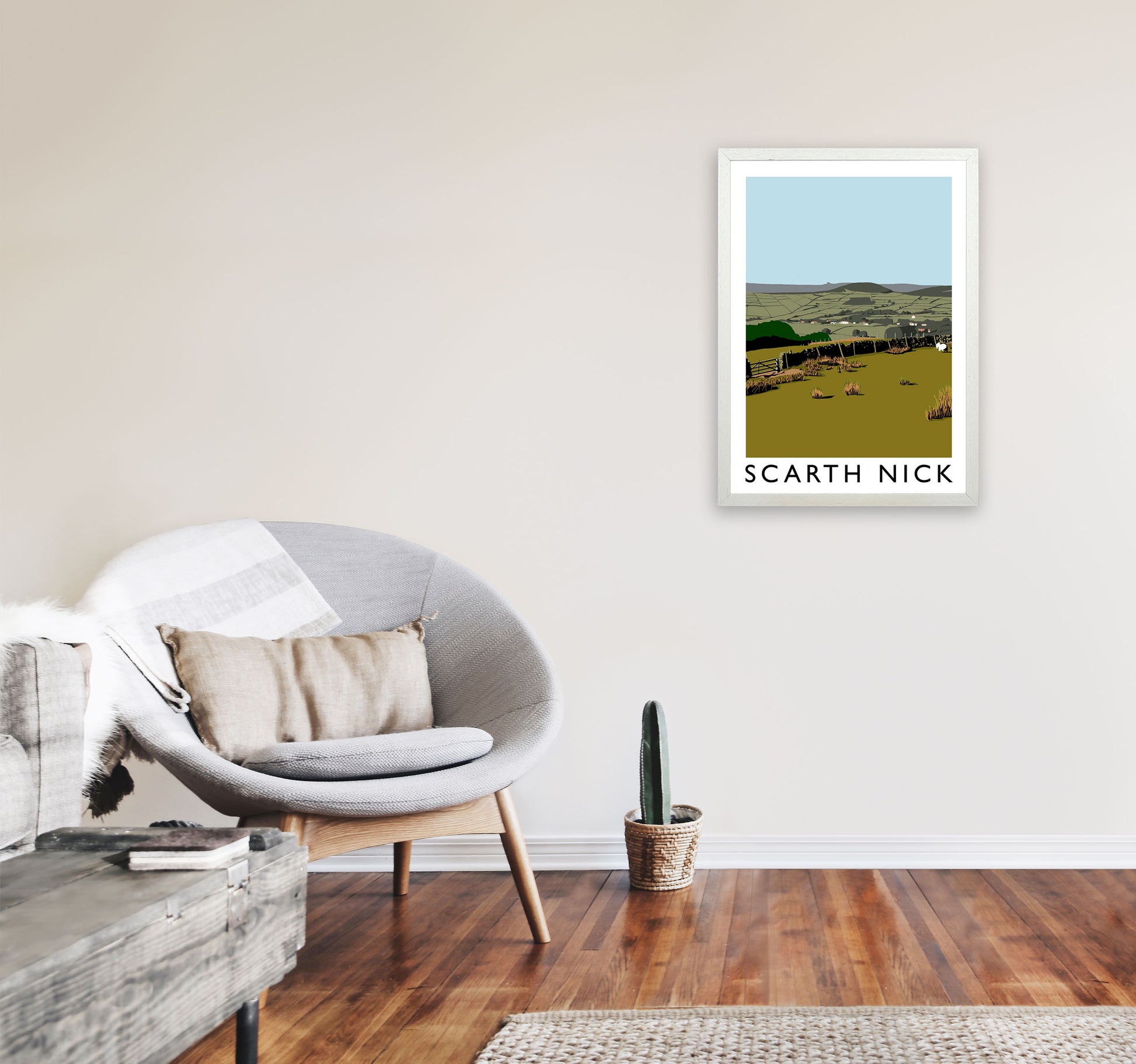 Scarth Nick Art Print by Richard O'Neill A2 Oak Frame