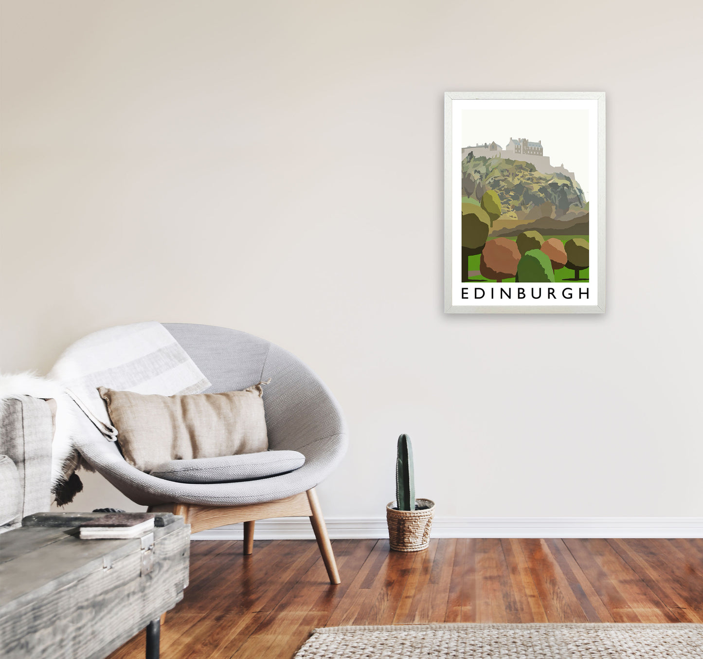 Edinburgh Portrait by Richard O'Neill A2 Oak Frame