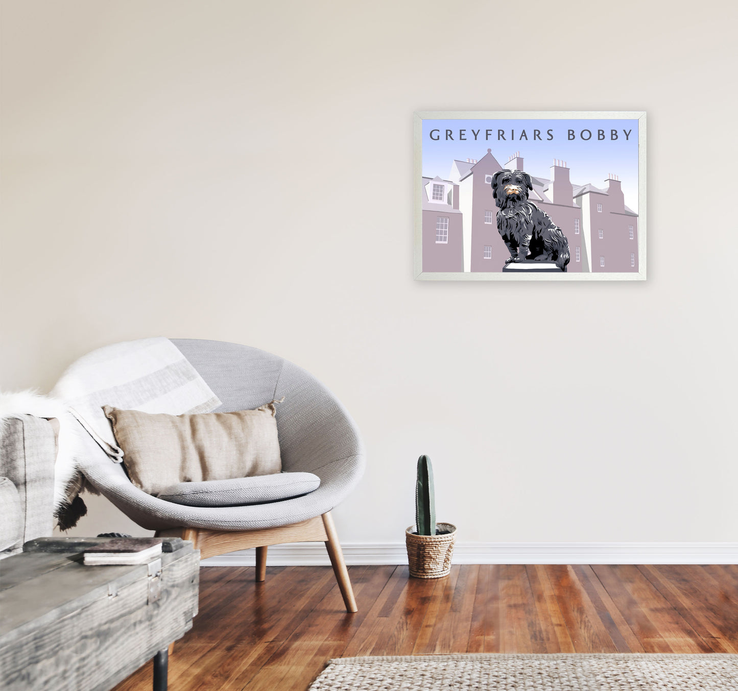 Greyfriars Bobby by Richard O'Neill A2 Oak Frame