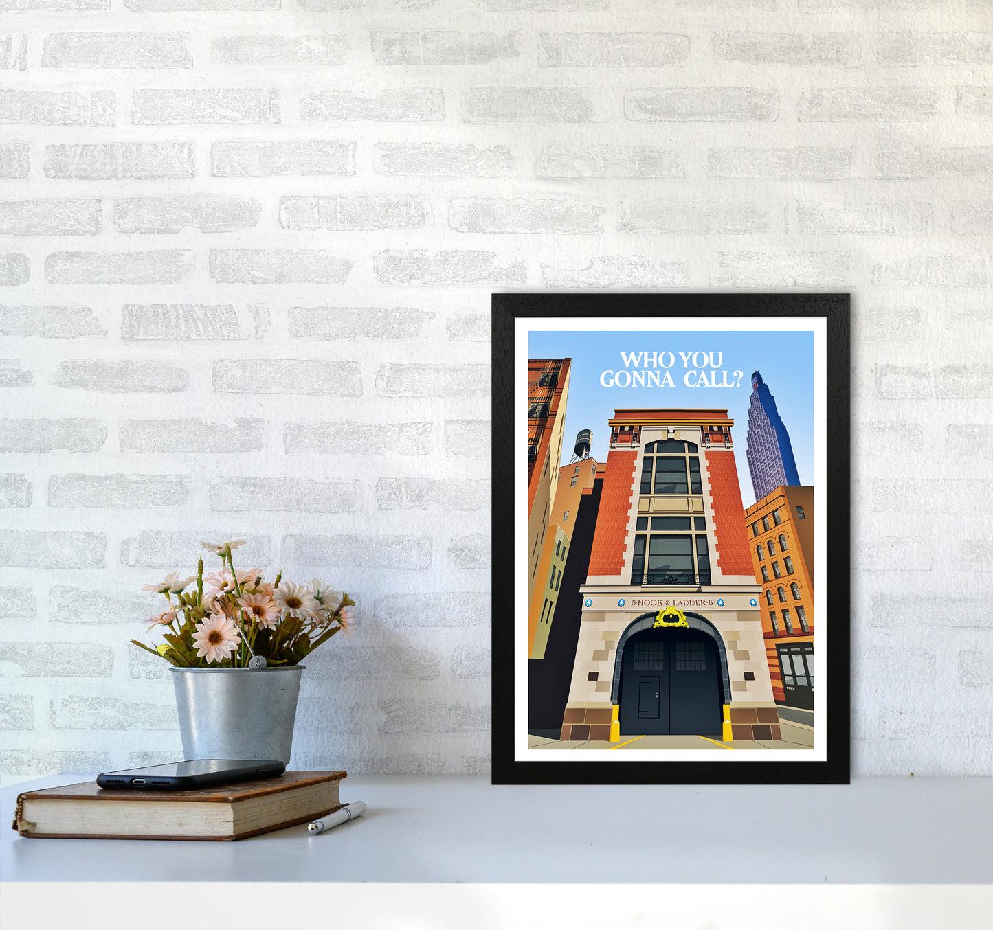 Ghostbusters Day Art Print by Richard O'Neill A3 White Frame
