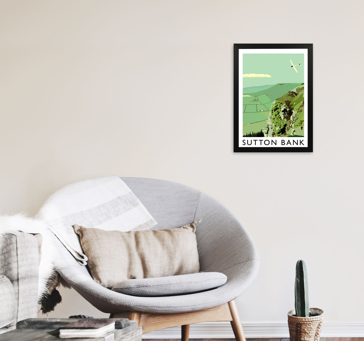 Sutton Bank Art Print by Richard O'Neill A3 White Frame