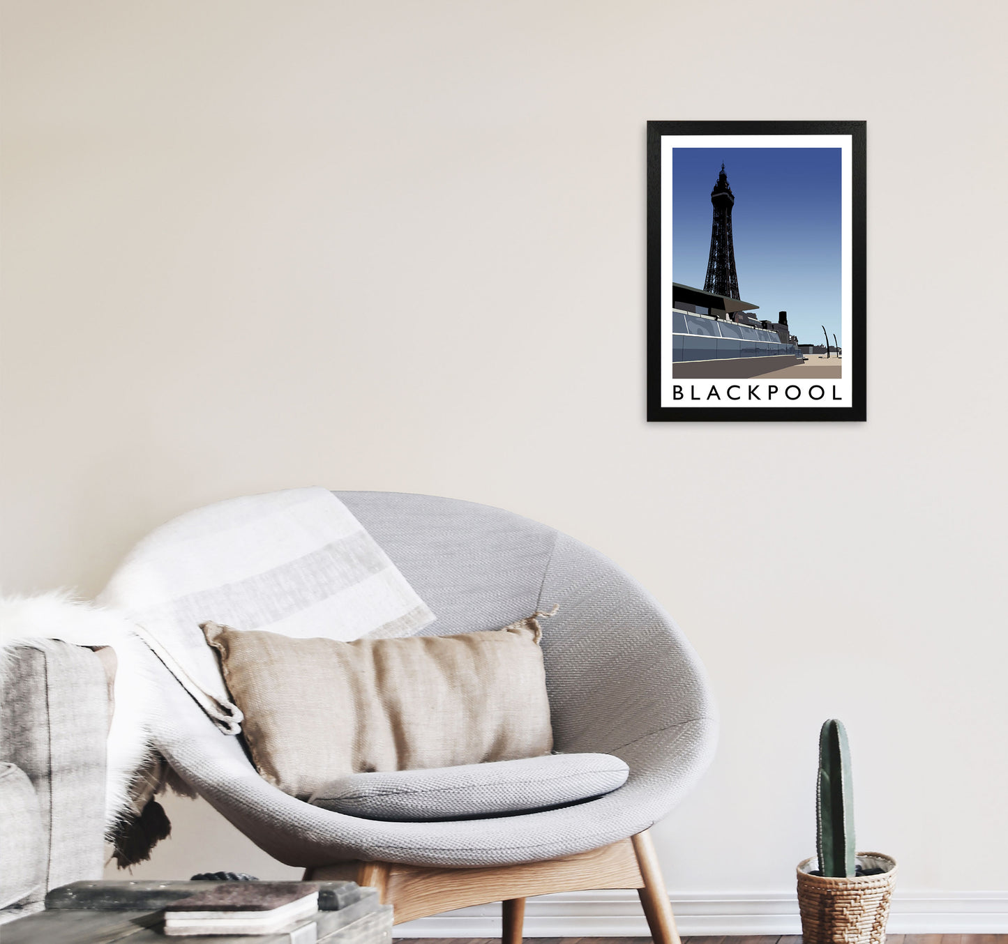 Blackpool by Richard O'Neill A3 White Frame