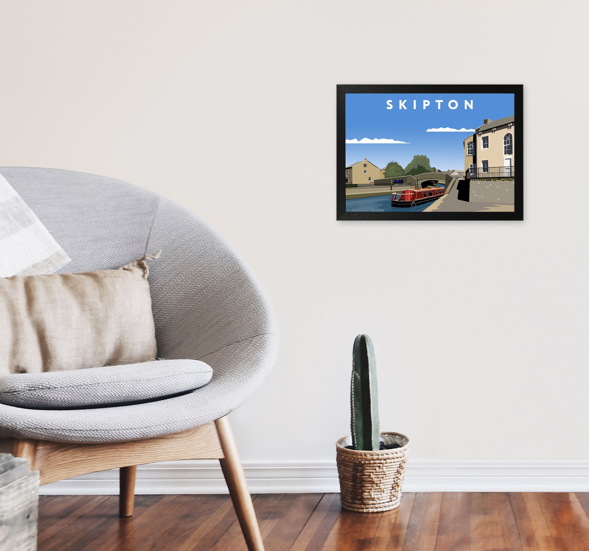 Skipton2 by Richard O'Neill A3 White Frame