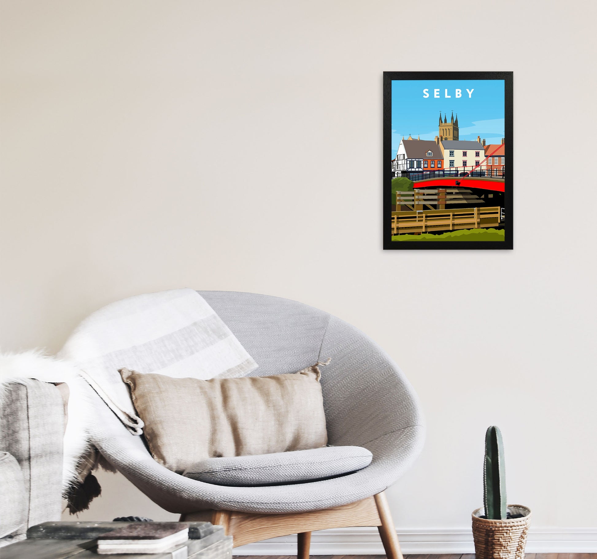 Selby Portrait by Richard O'Neill A3 White Frame