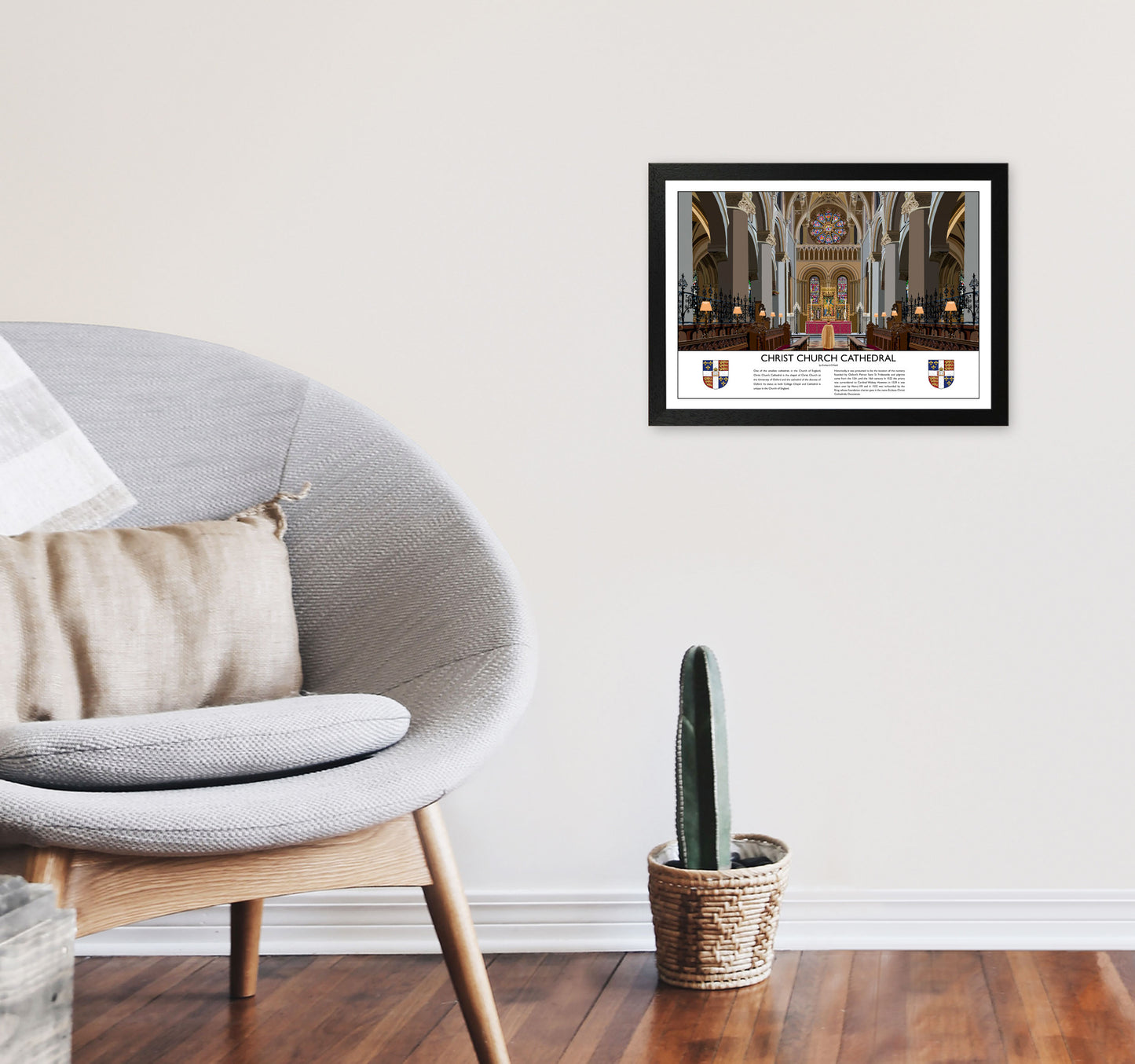 Christ Church Cathedral by Richard O'Neill A3 White Frame