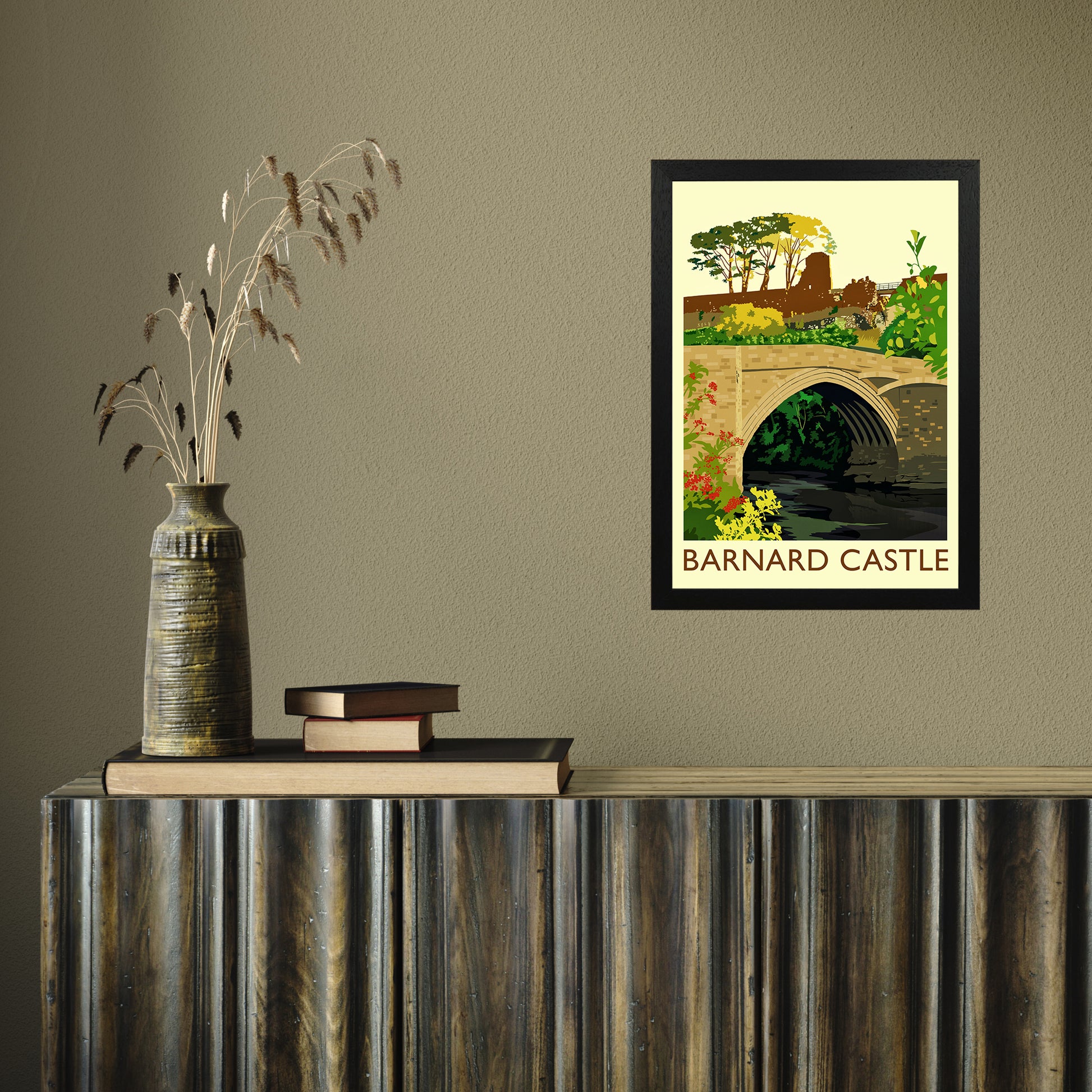 Barnard Castle 4 by Richard O'Neill A3 Black Frame