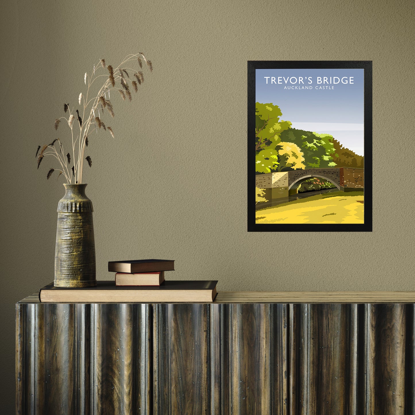 Trevor's Bridge portrait by Richard O'Neill A3 Black Frame