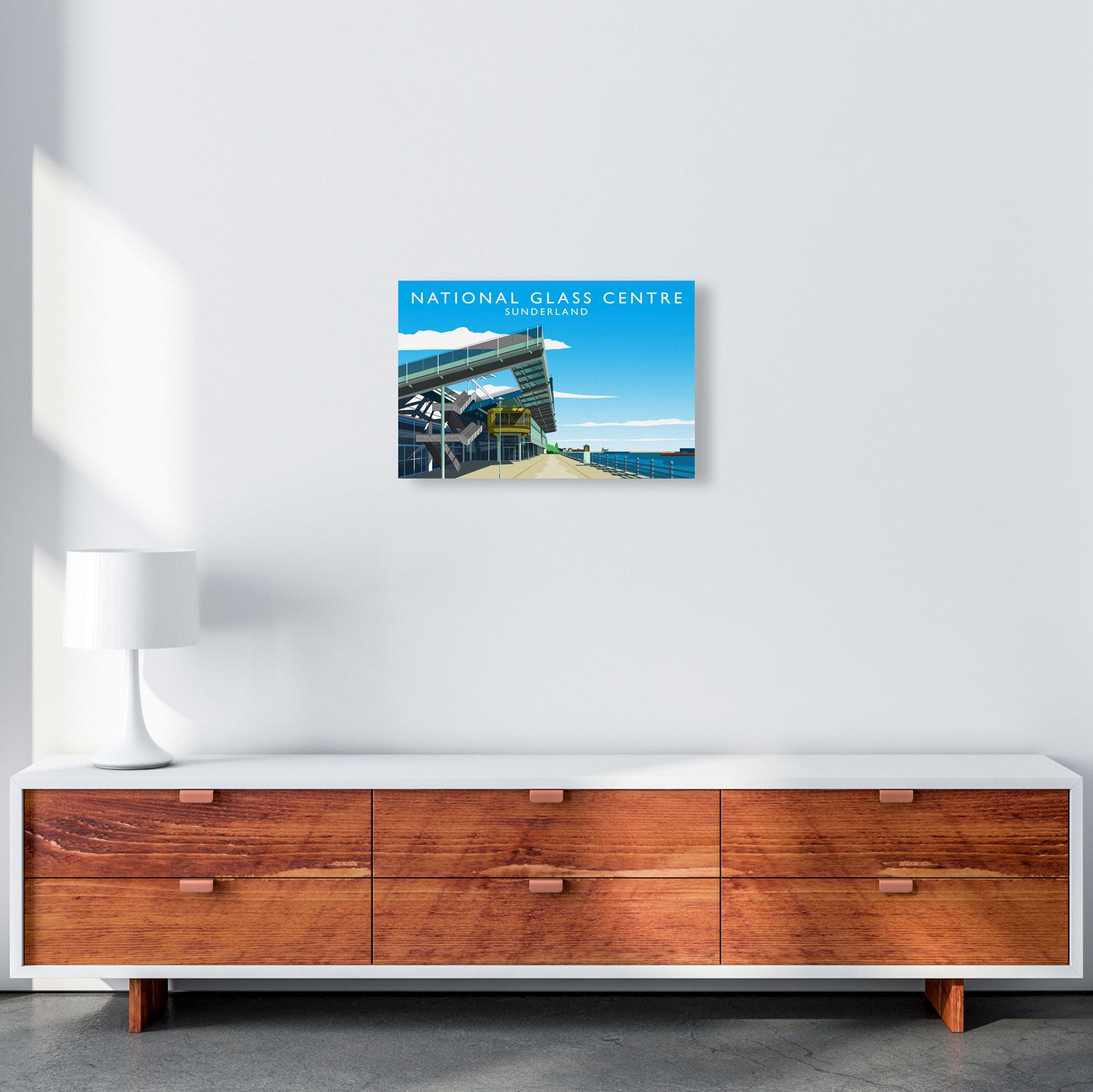 National Glass Centre portrait Travel Art Print by Richard O'Neill A3 Canvas