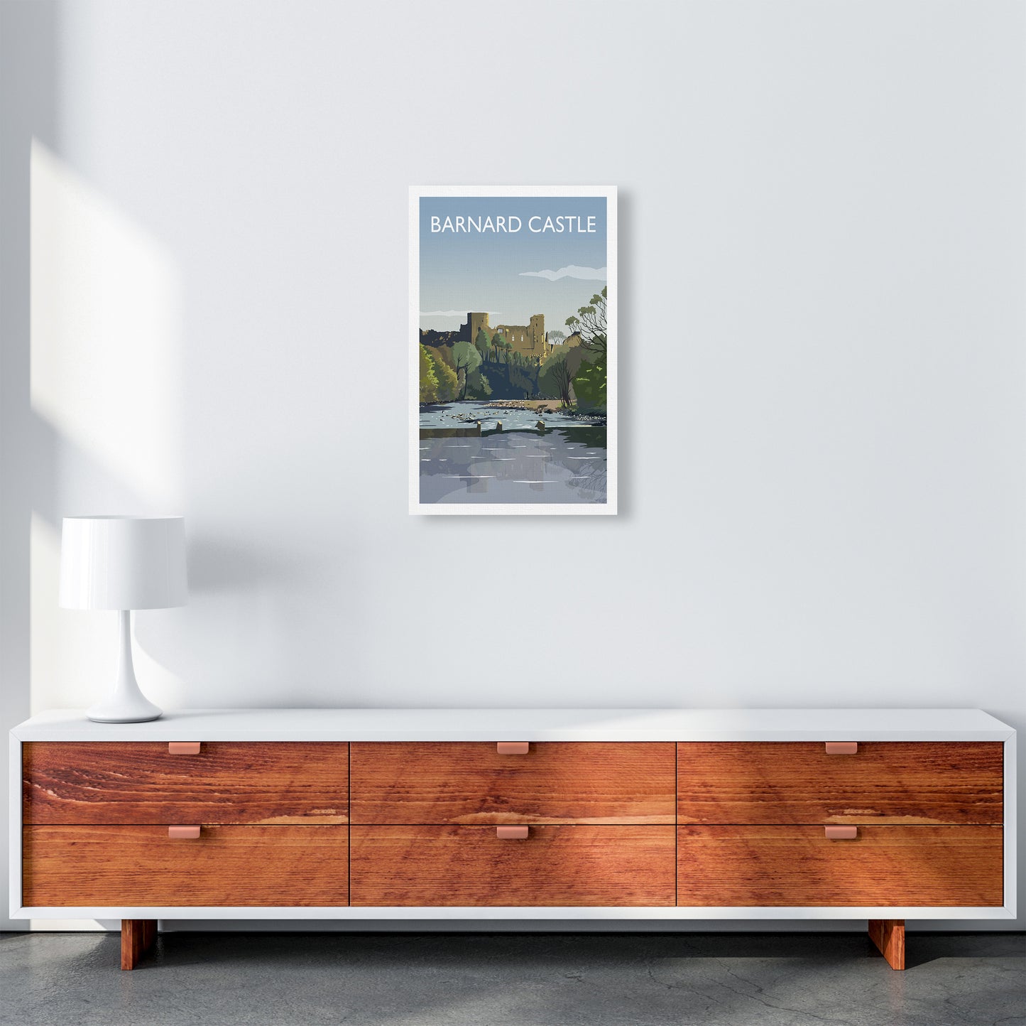 Barnard Castle 2 Portrait Art Print by Richard O'Neill A3 Canvas