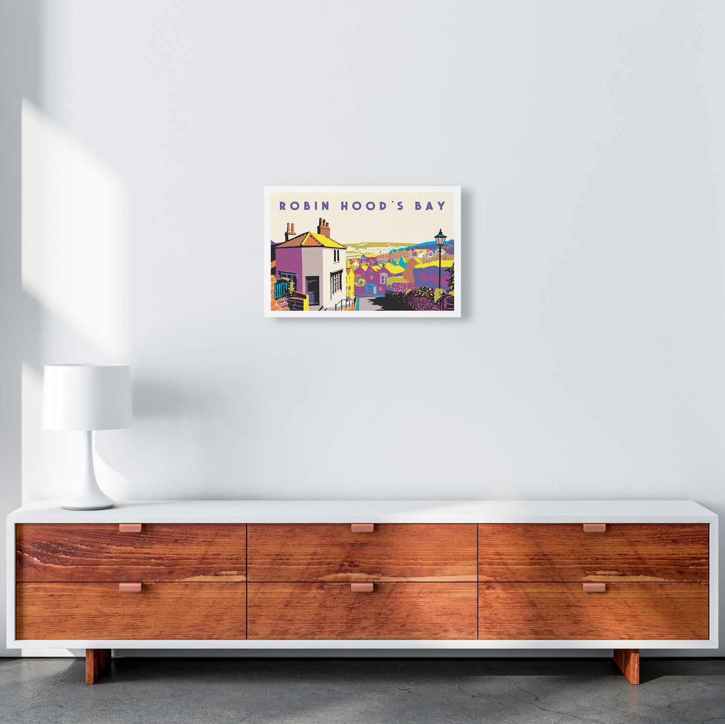 Robin Hood's Bay 2 Art Print by Richard O'Neill A3 Canvas