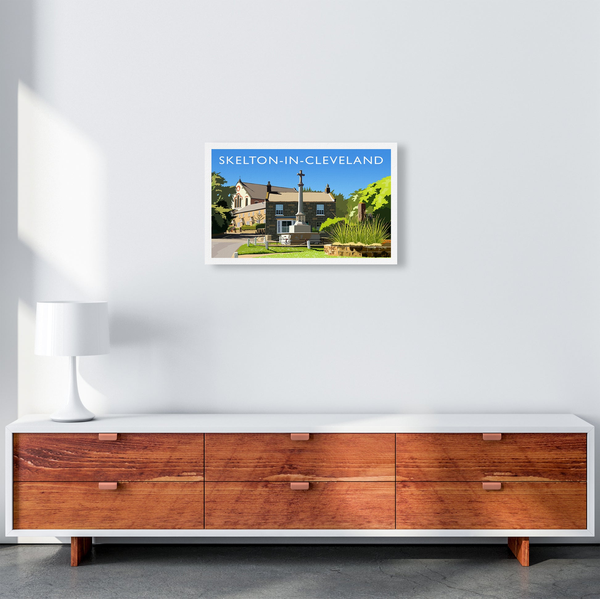 Skelton-in-Cleveland Travel Art Print by Richard O'Neill A3 Canvas