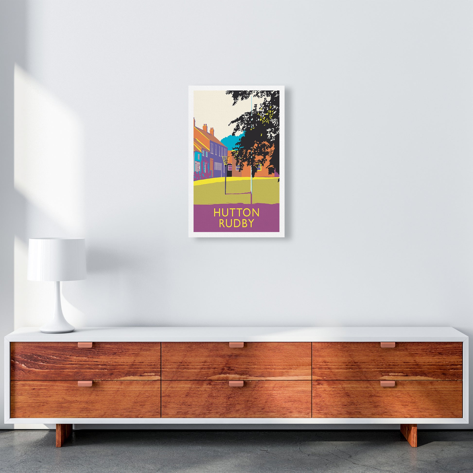 Hutton Rudby portrait Travel Art Print by Richard O'Neill A3 Canvas