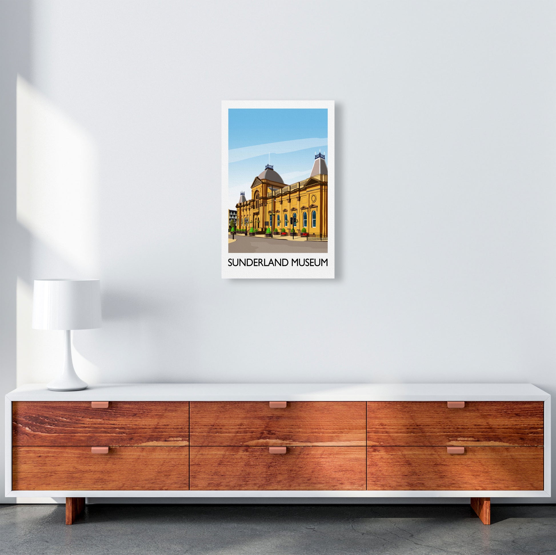 Sunderland Museum 2 Portrait Travel Art Print by Richard O'Neill A3 Canvas