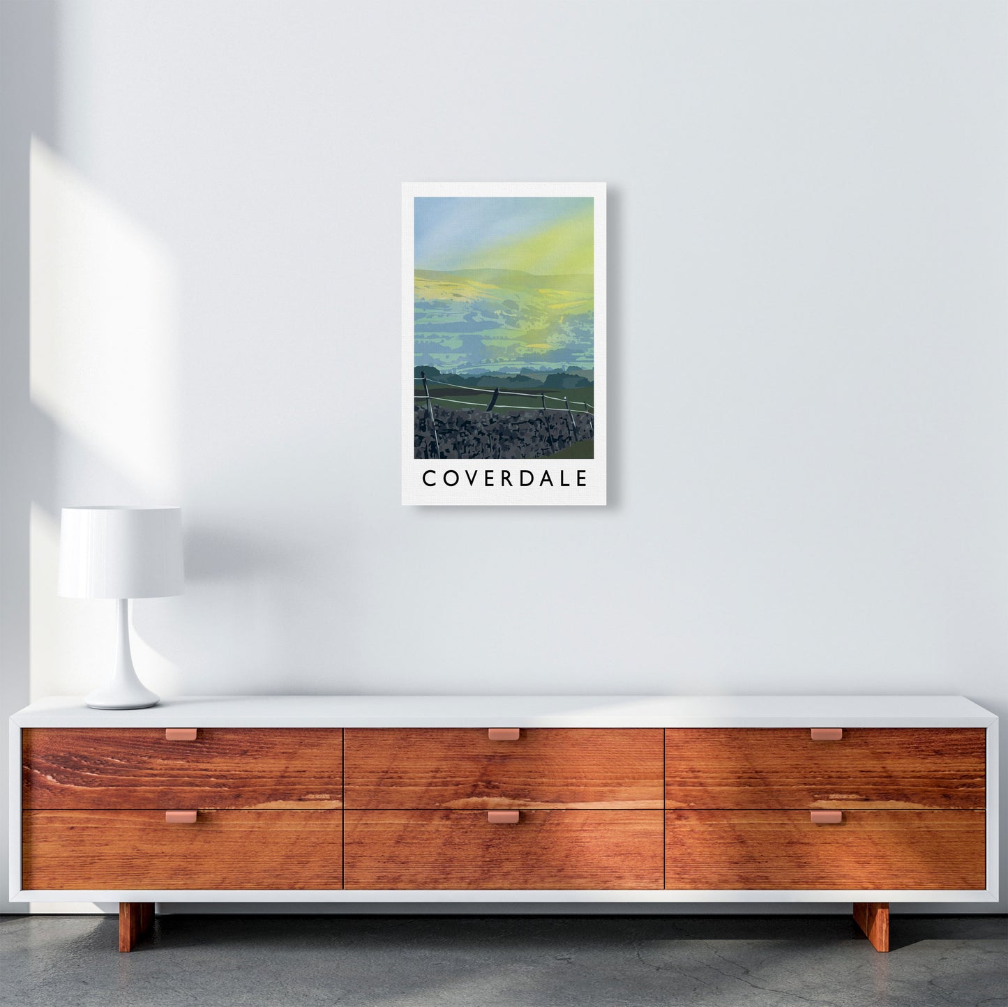 Coverdale Portrait Travel Art Print by Richard O'Neill A3 Canvas