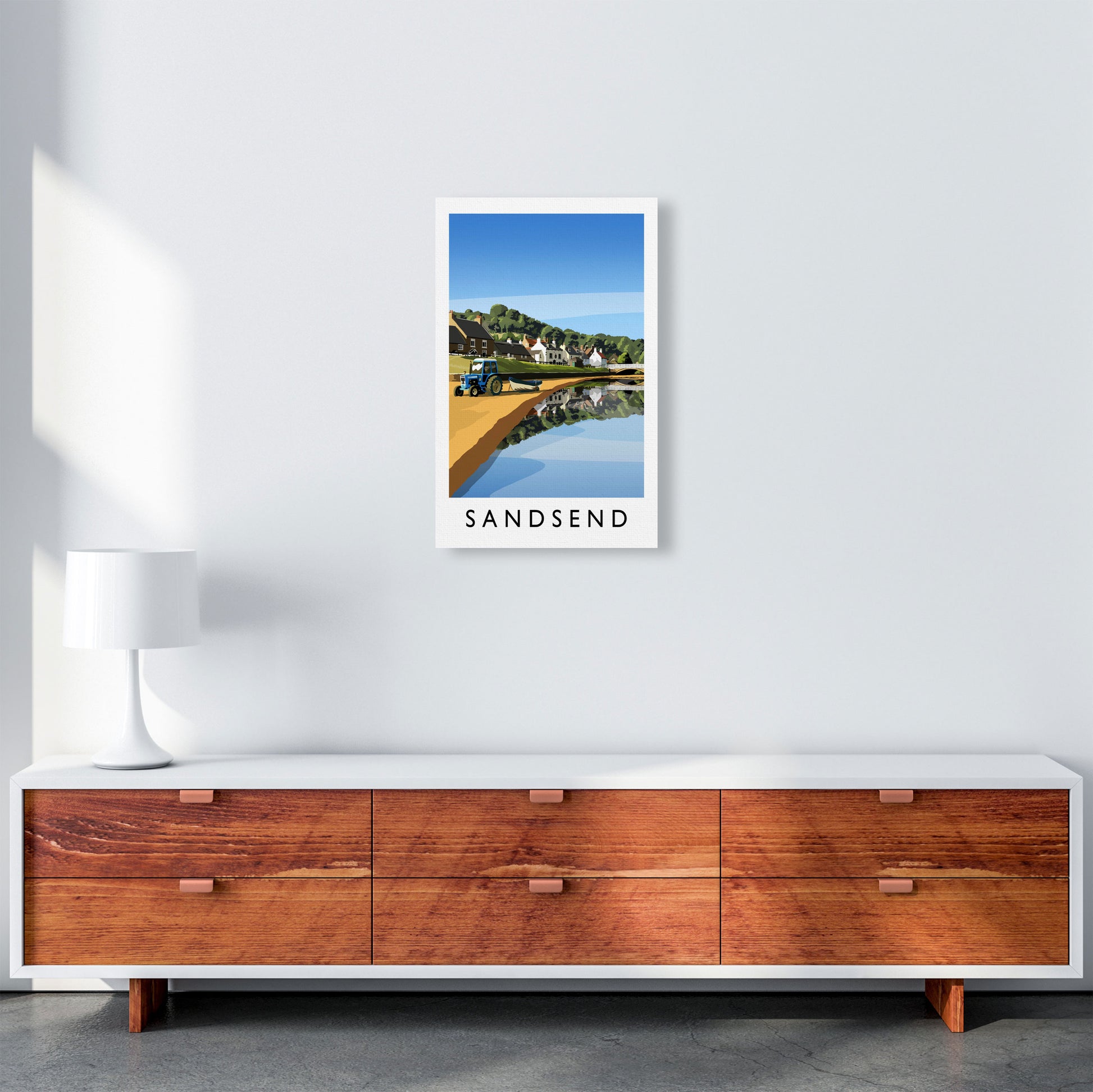 Sandsend 5 Portrait Travel Art Print by Richard O'Neill A3 Canvas