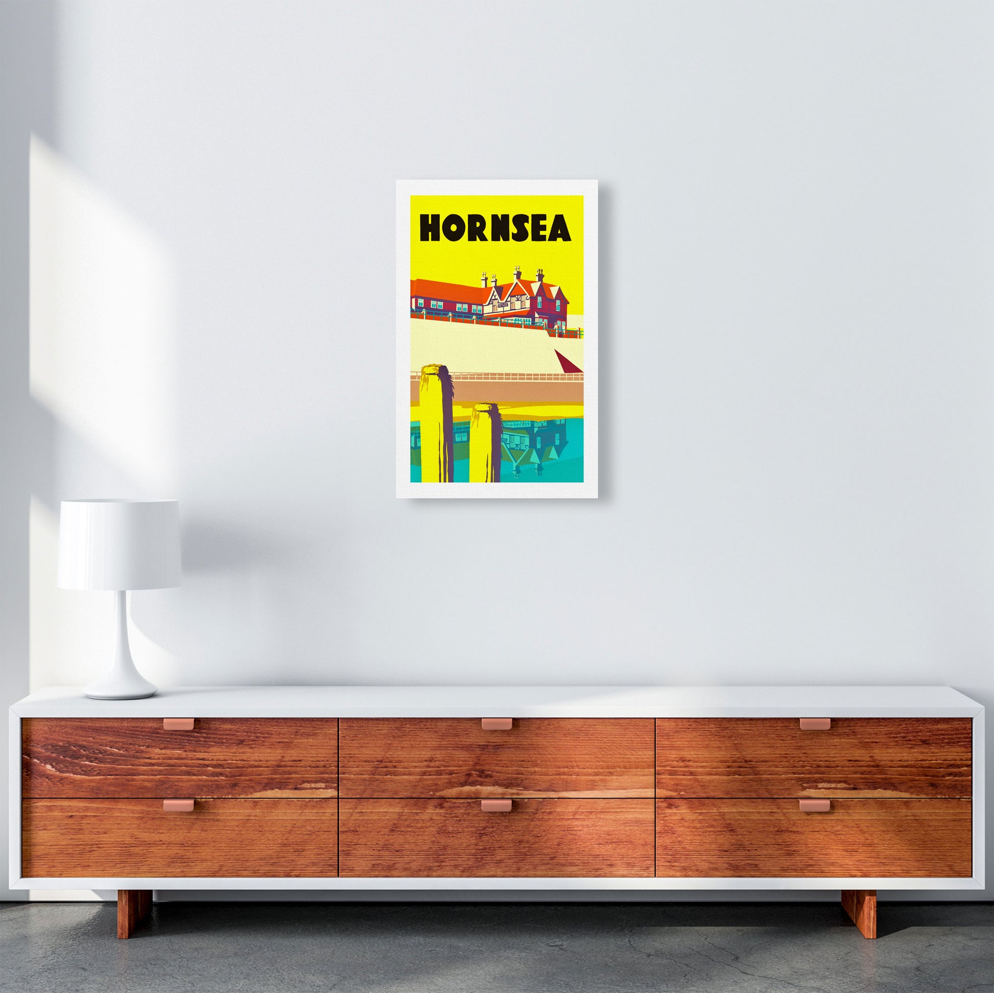 Hornsea 2 Portrait Travel Art Print by Richard O'Neill A3 Canvas