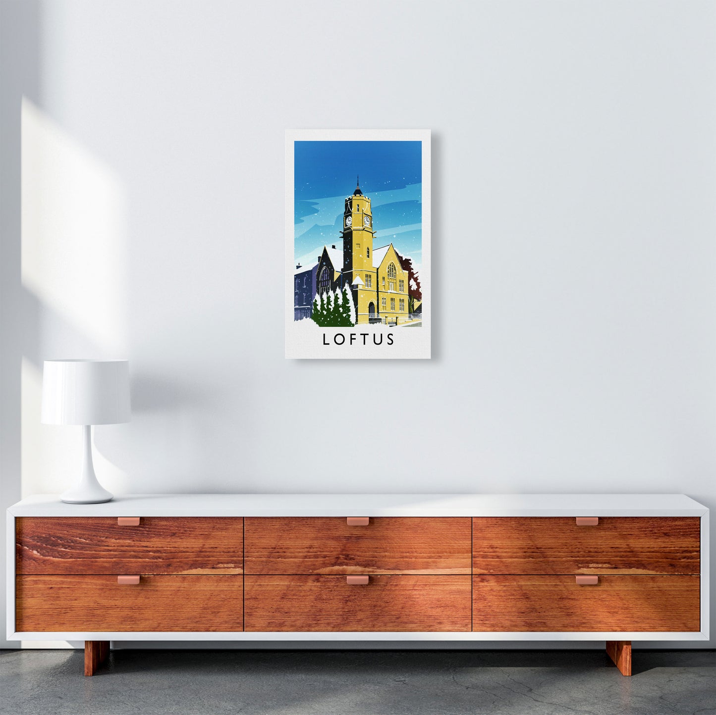 Loftis (Snow) Portrait Travel Art Print by Richard O'Neill A3 Canvas