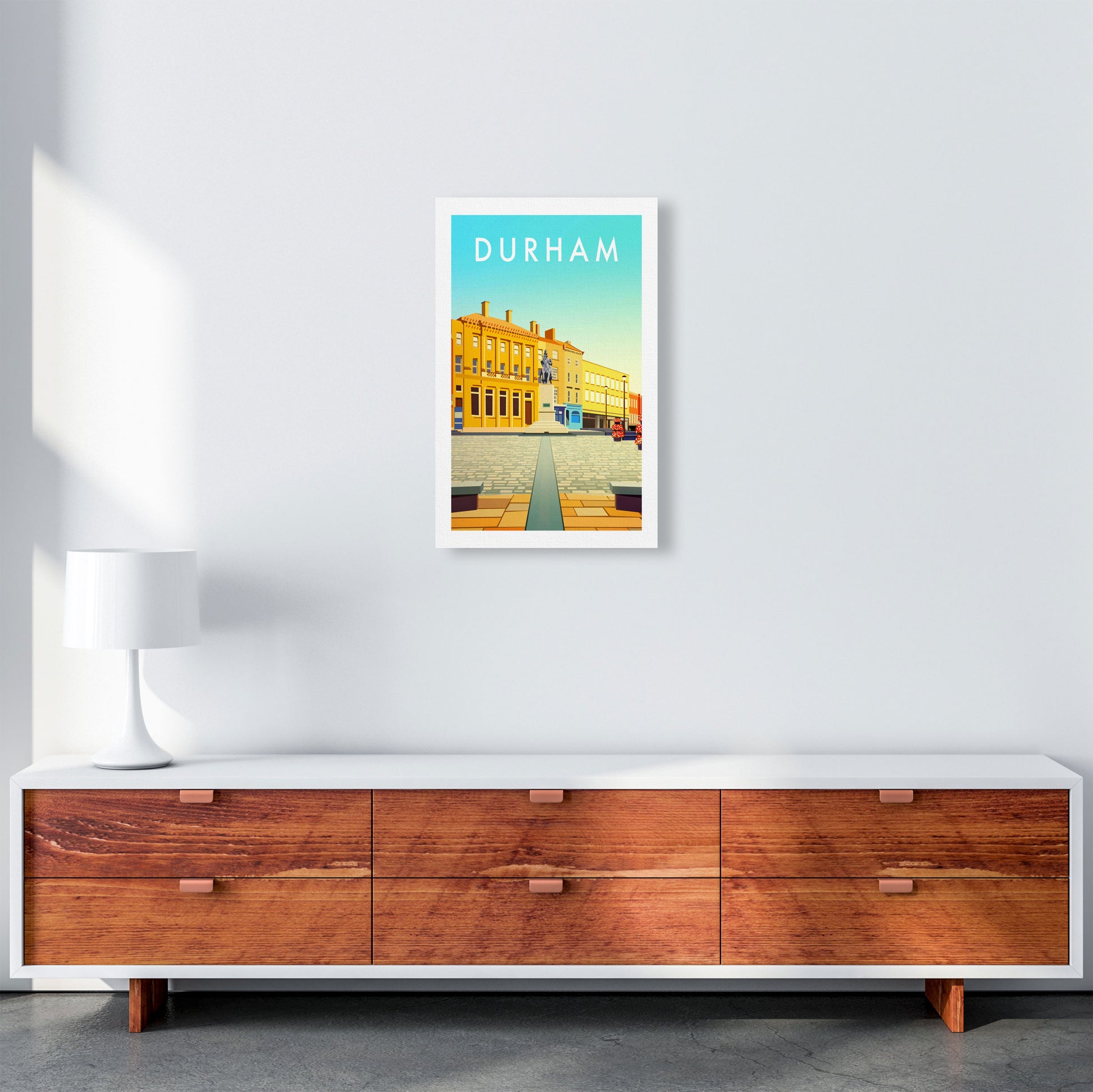 Durham 2 Portrait Travel Art Print by Richard O'Neill A3 Canvas