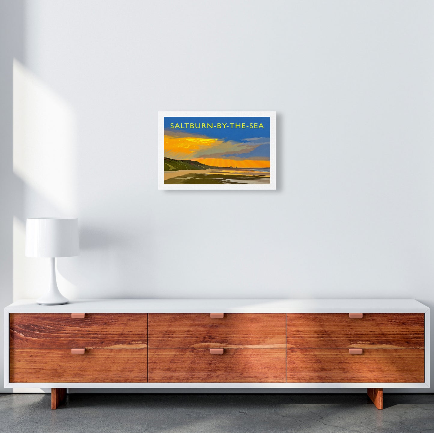 Saltburn-By-The-Sea 4 Travel Art Print by Richard O'Neill A3 Canvas