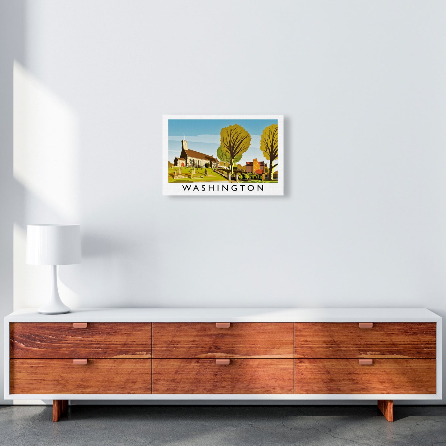 Washington Travel Art Print by Richard O'Neill A3 Canvas