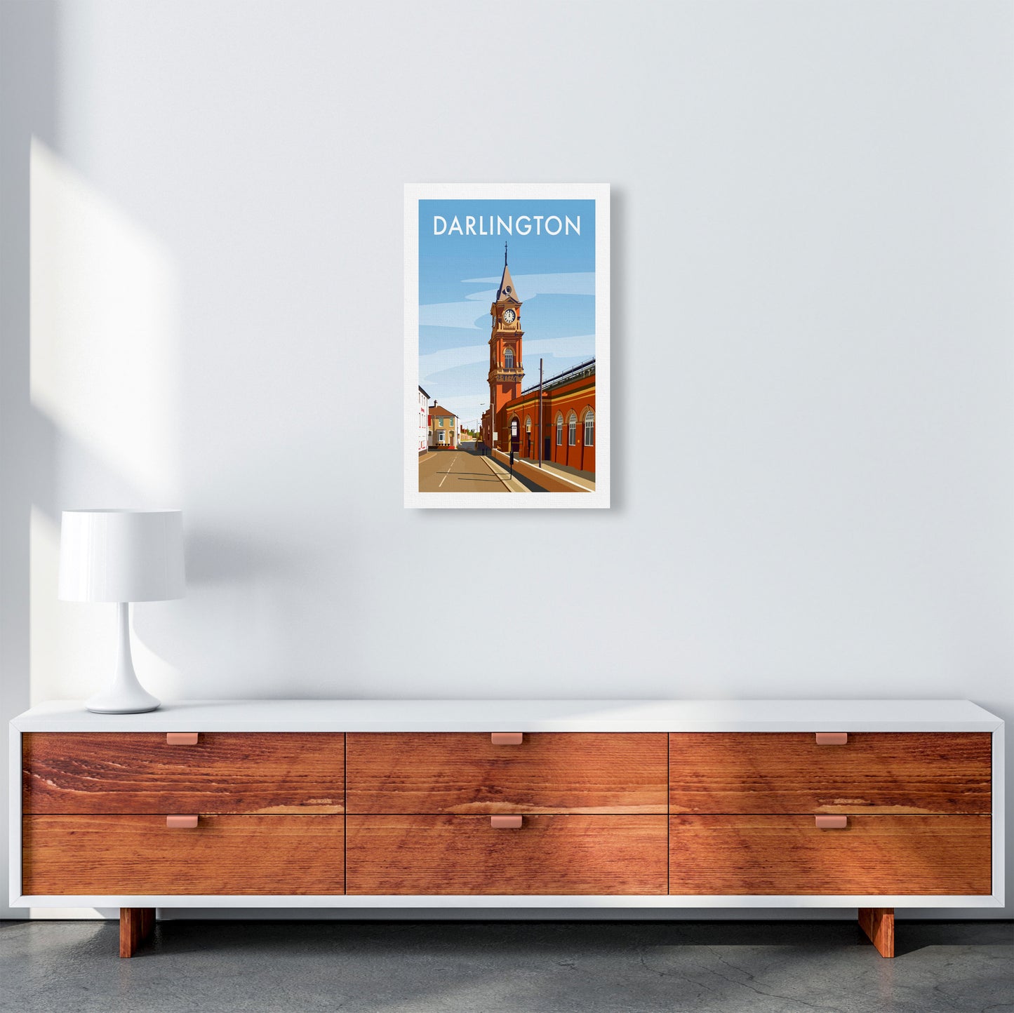 Darlington 3 Travel Art Print by Richard O'Neill A3 Canvas