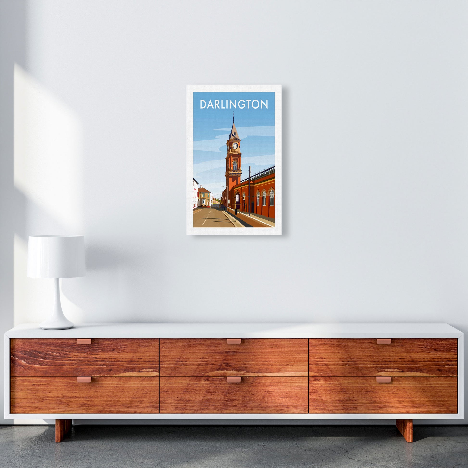 Darlington 3 Travel Art Print by Richard O'Neill A3 Canvas