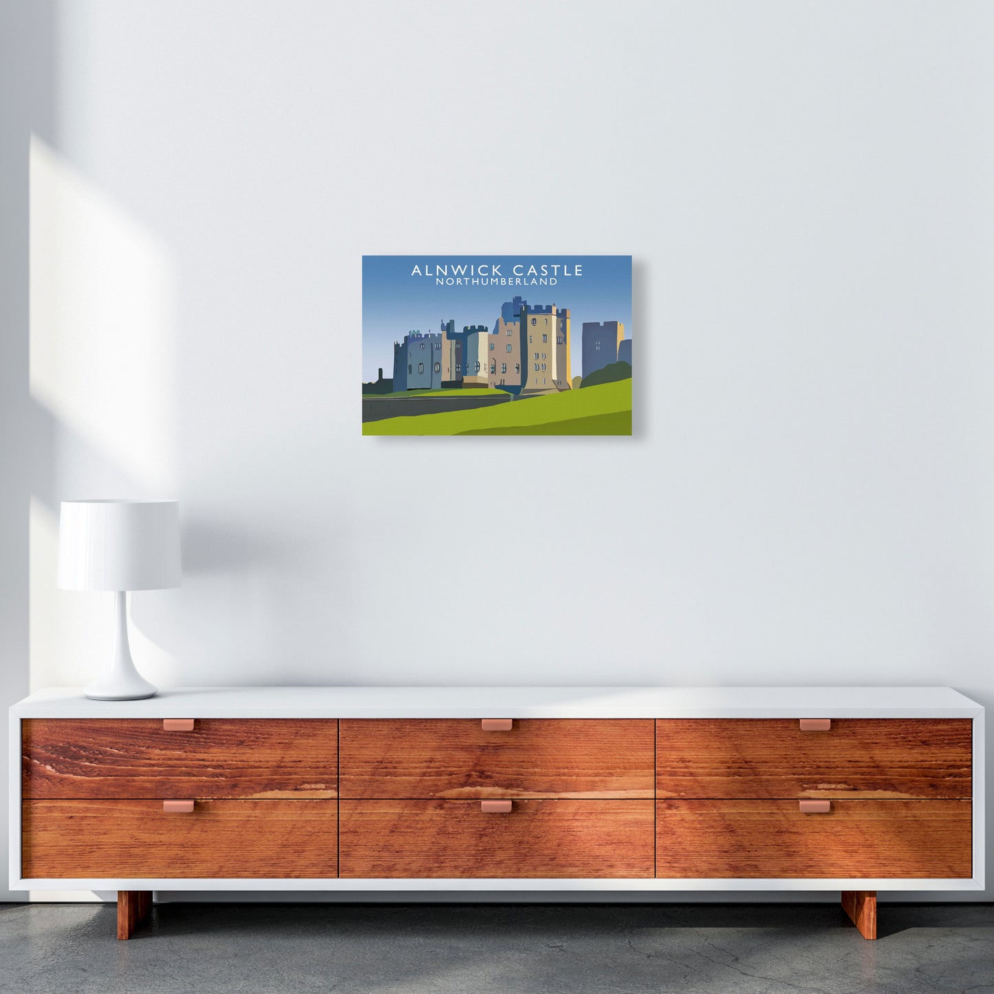 Alnwick Castle Northumberland Art Print by Richard O'Neill A3 Canvas